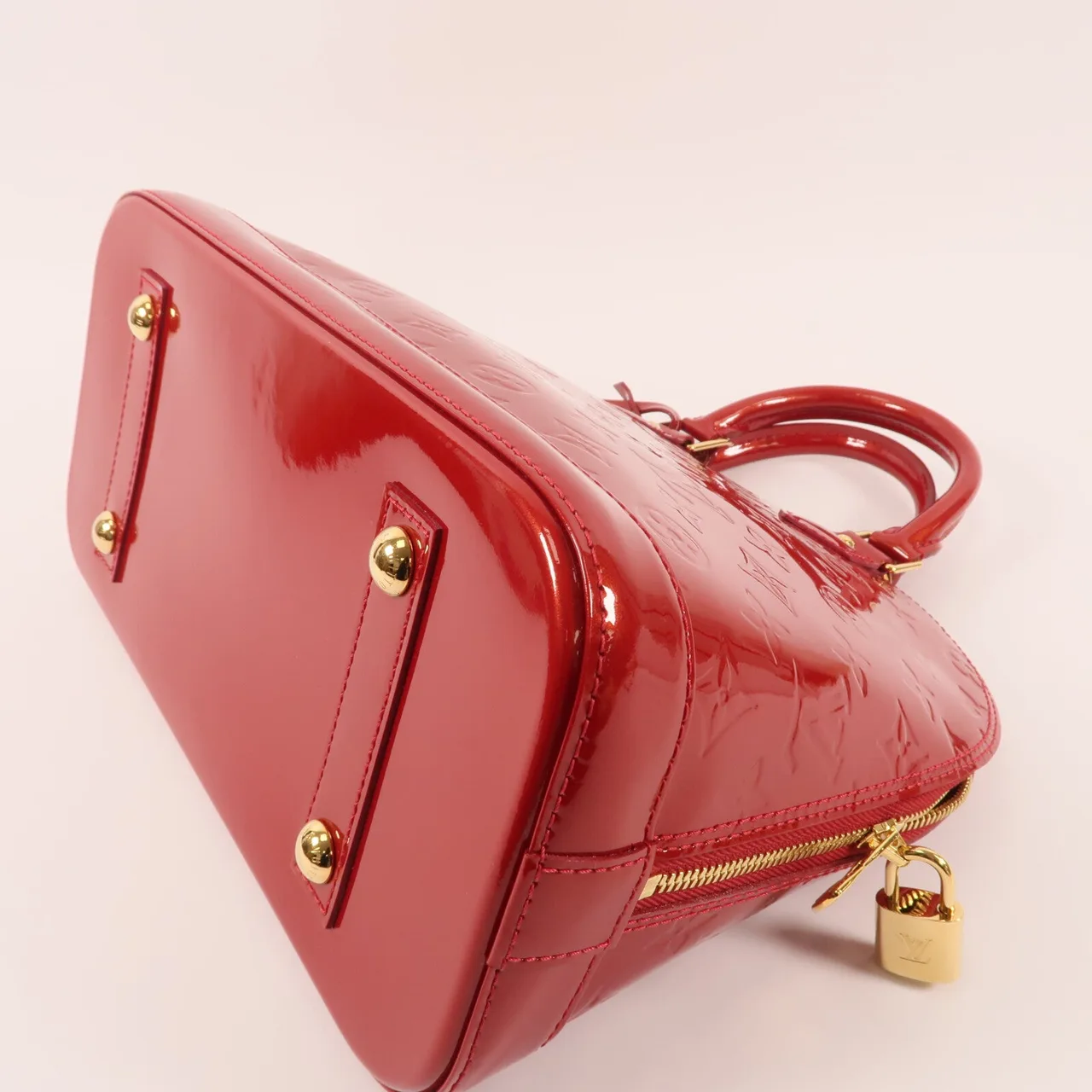 LOUIS VUITTON Alma M90096 Handbag Leather 紅色 / Red Leather Rank A - Thumbnail 7