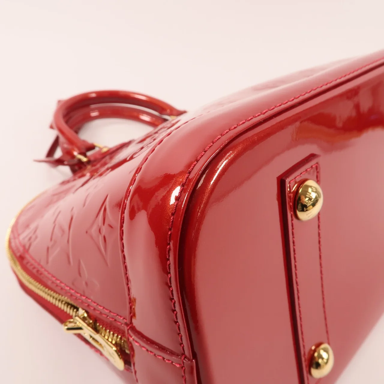 LOUIS VUITTON Alma M90096 Handbag Leather 紅色 / Red Leather Rank A - Thumbnail 8