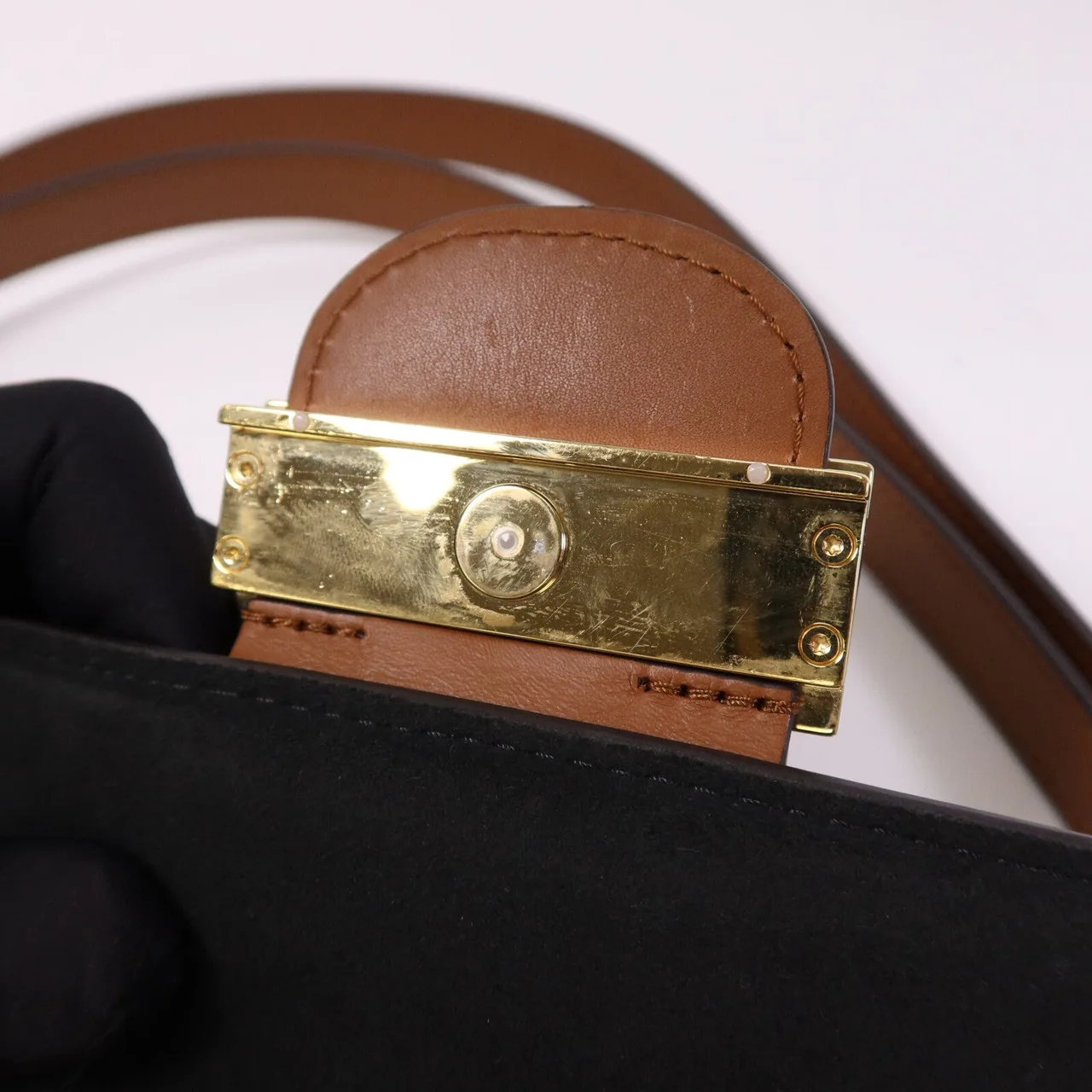 LOUIS VUITTON Mini Dauphine M45959 Shoulder Bag Coated Canvas 棕色 / Brown Coated Canvas Rank B - Thumbnail 16