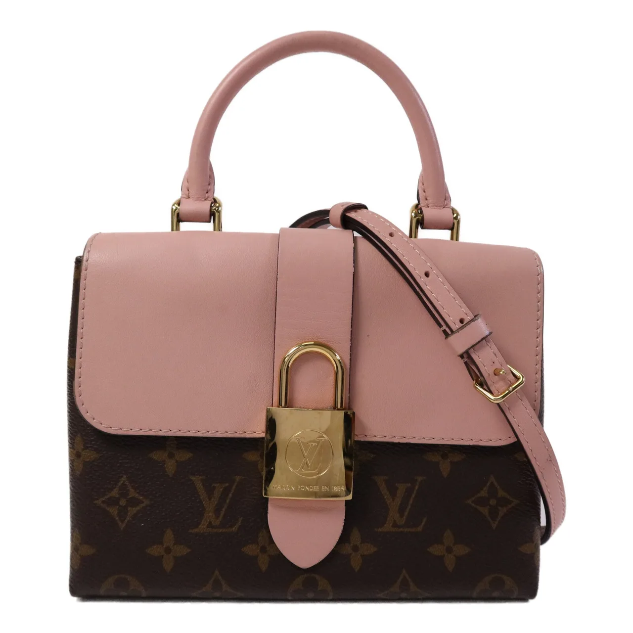 LOUIS VUITTON Locky M44080 2-Way Bag Coated Canvas 粉色 / Pink