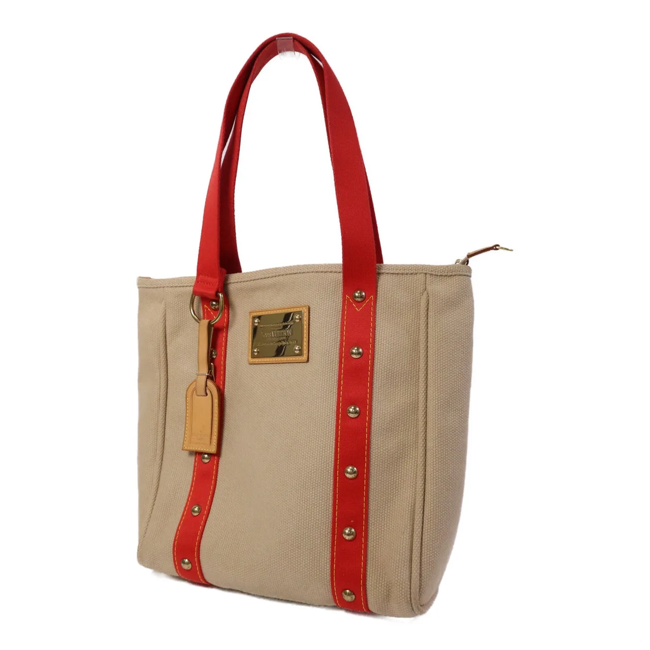 LOUIS VUITTON M40035 Tote Bag Canvas 米色 / 紅色 / Beige/Red Canvas Rank C - Thumbnail 3