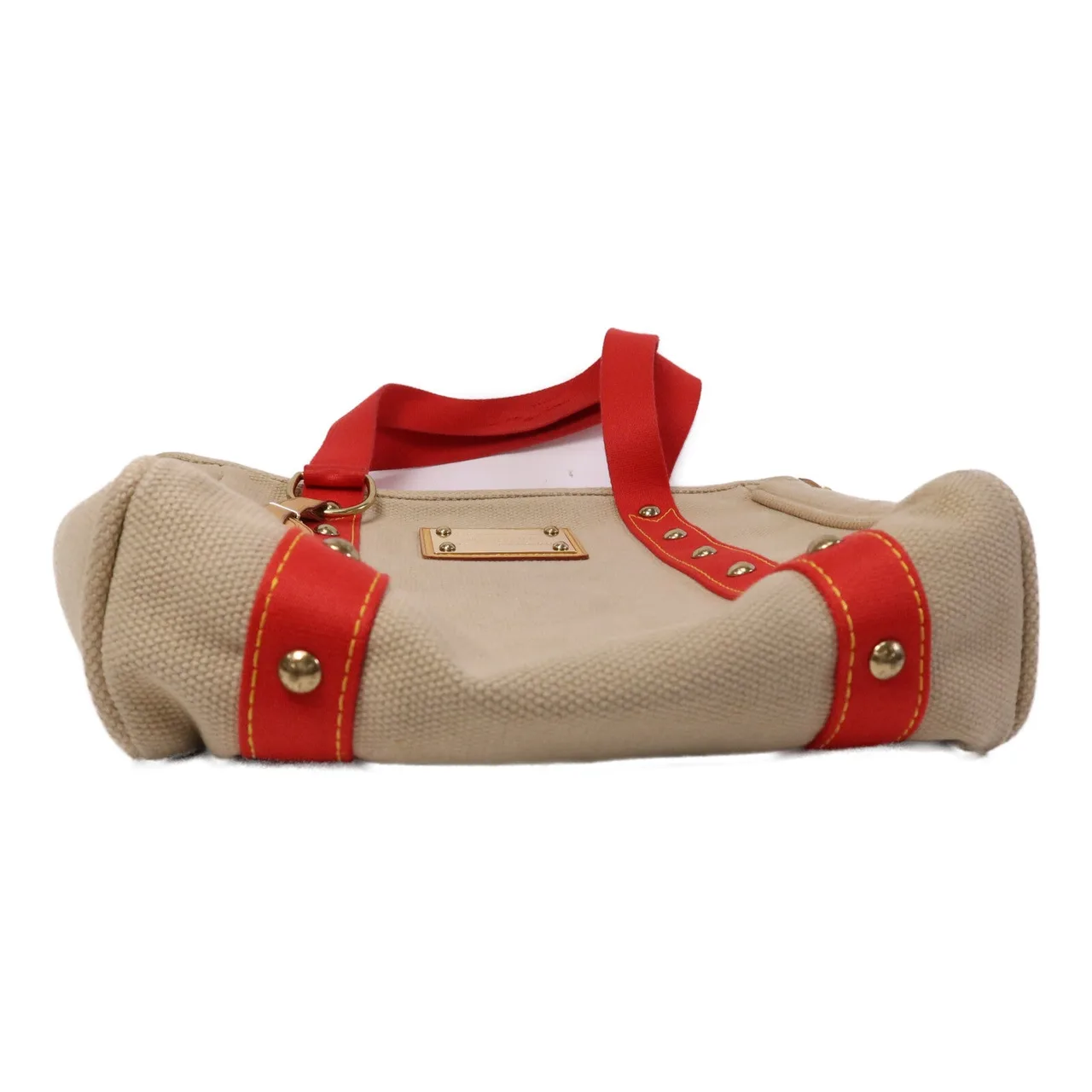 LOUIS VUITTON M40035 Tote Bag Canvas 米色 / 紅色 / Beige/Red Canvas Rank C - Thumbnail 4