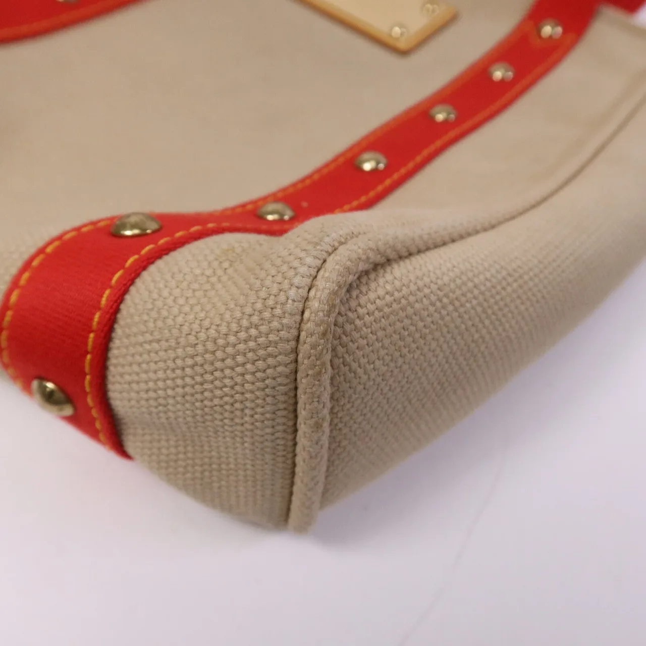 LOUIS VUITTON M40035 Tote Bag Canvas 米色 / 紅色 / Beige/Red Canvas Rank C - Thumbnail 10