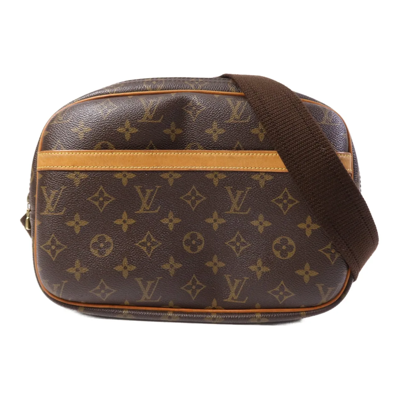 LOUIS VUITTON Reporter M45254 Shoulder Bag Coated Canvas 棕色