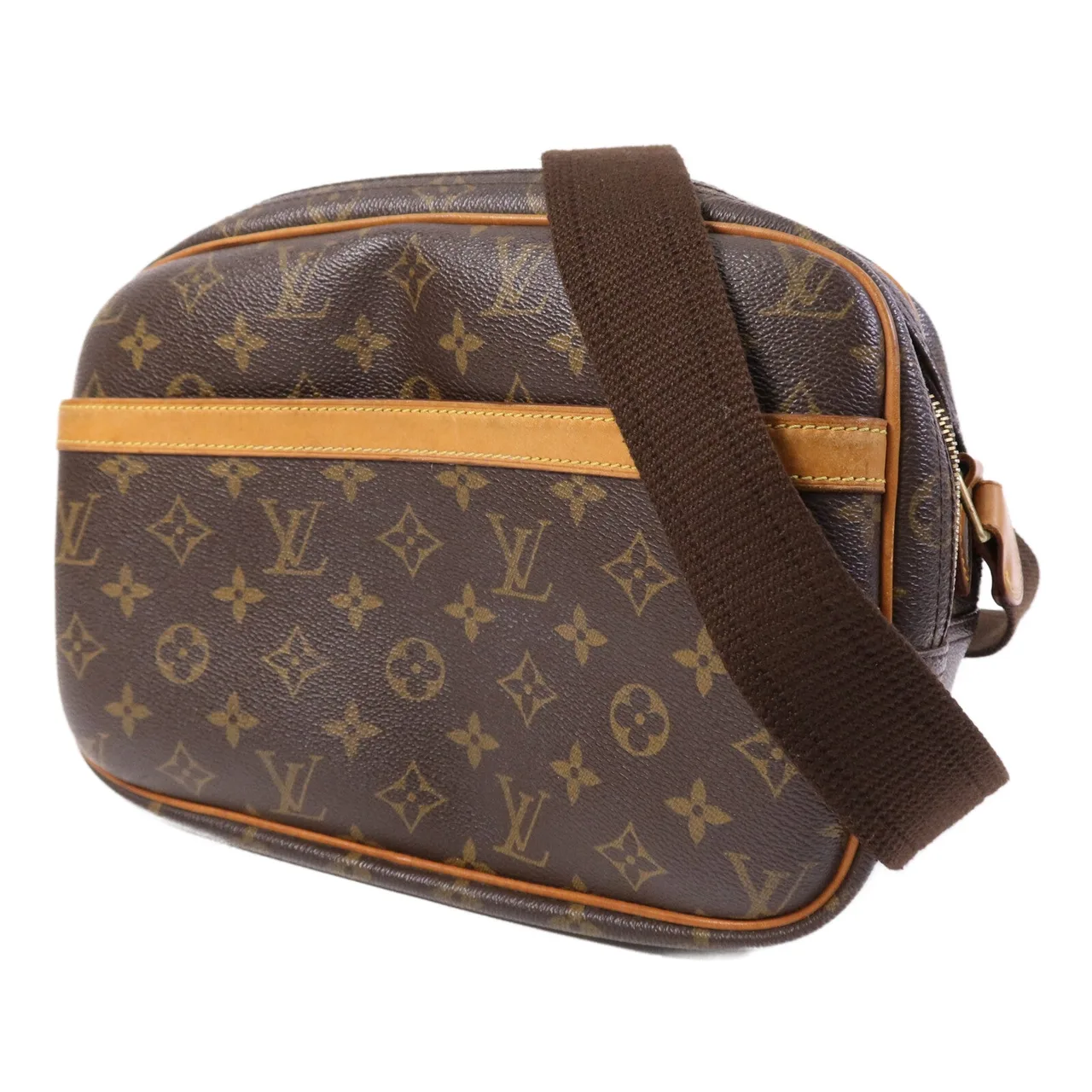 LOUIS VUITTON Reporter M45254 Shoulder Bag Coated Canvas 棕色 Coated Canvas Rank B - Thumbnail 3