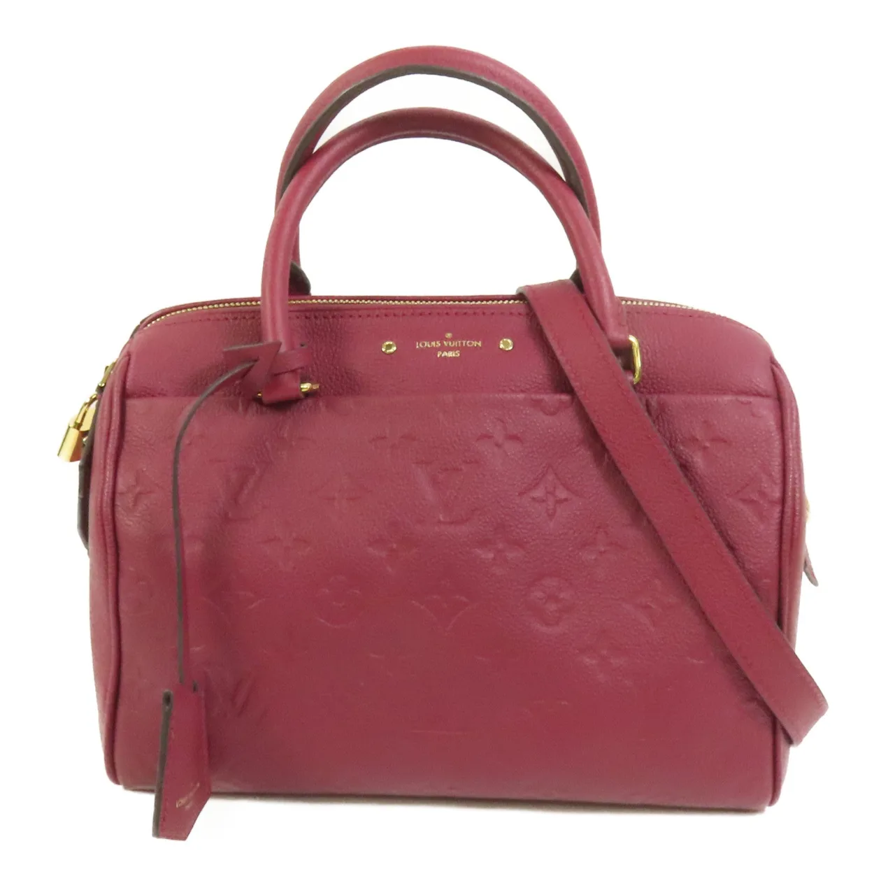 LOUIS VUITTON Speedy Bandouliere M43262 2-Way Bag Calfskin 紅色 / Red