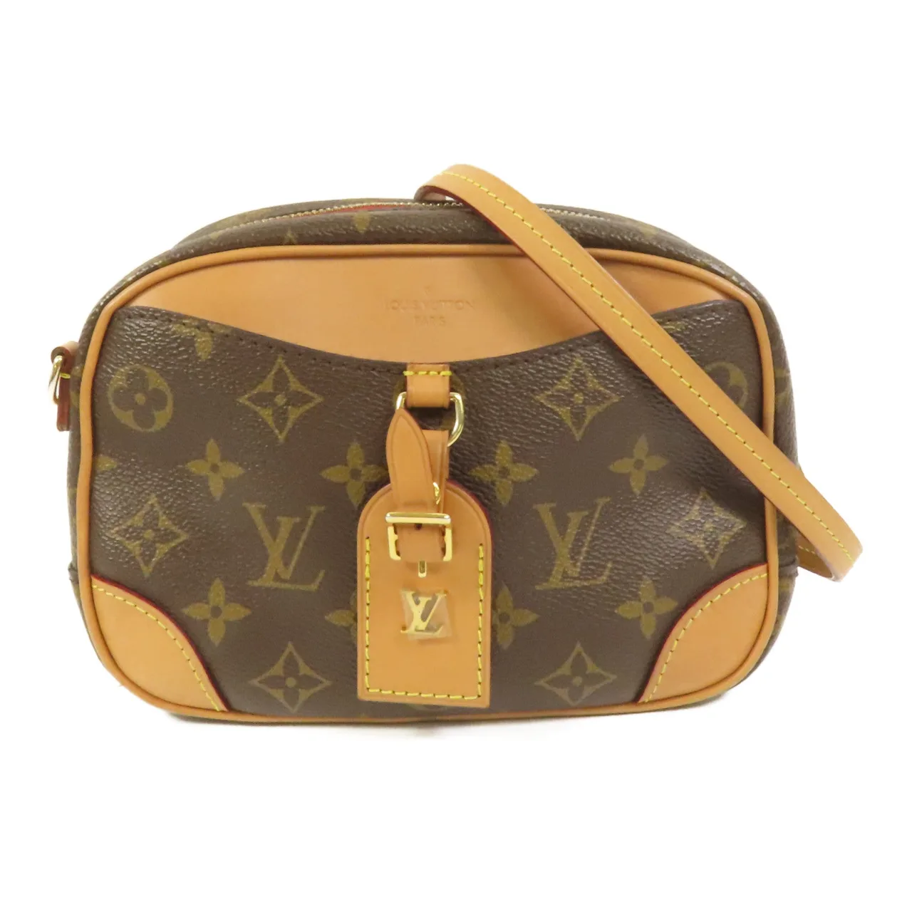 LOUIS VUITTON Deauville M45528 Shoulder Bag Coated Canvas 棕色 / Brown