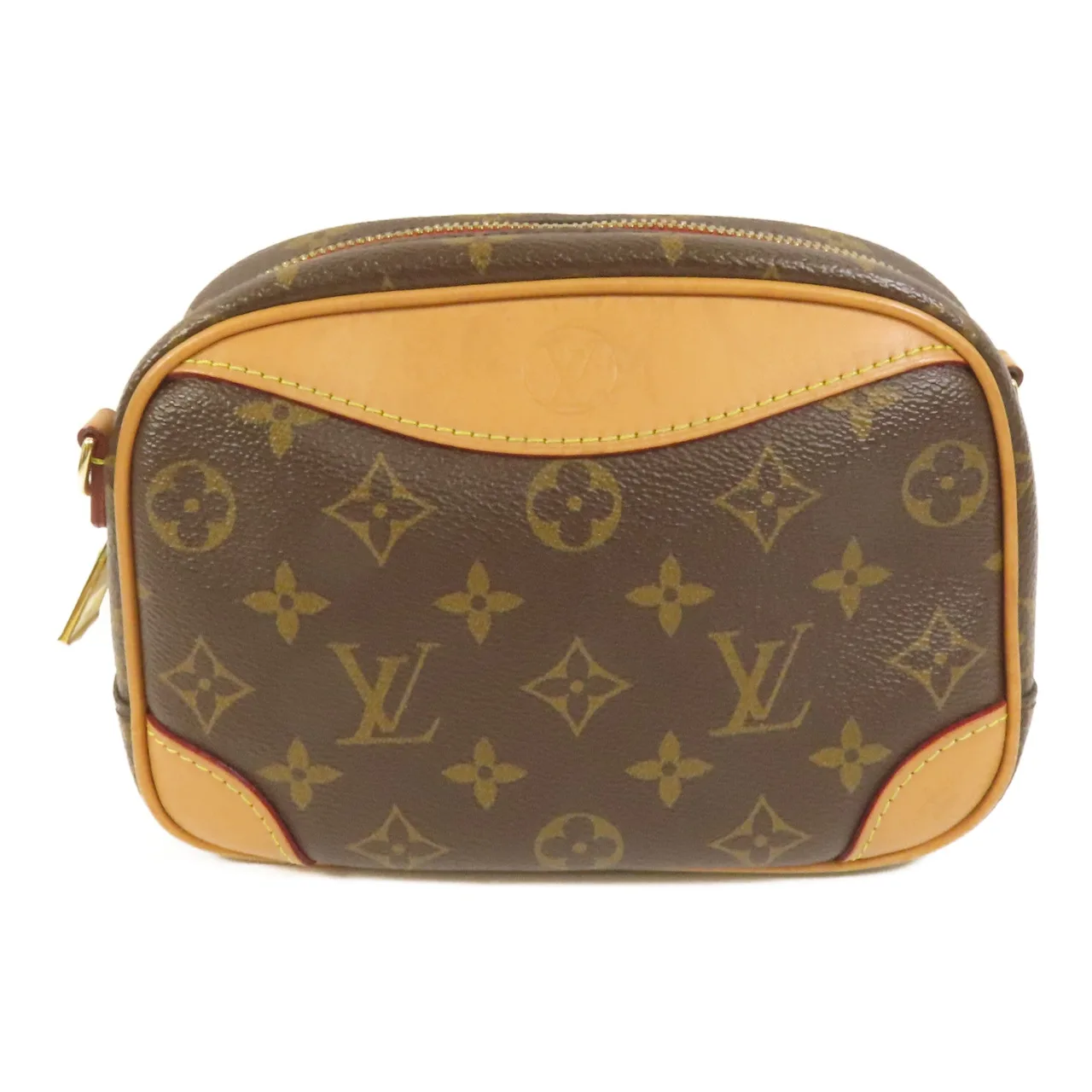 LOUIS VUITTON Deauville M45528 肩背包 塗層帆布 棕色 / Brown 塗層帆布 中古品B - 縮圖 2