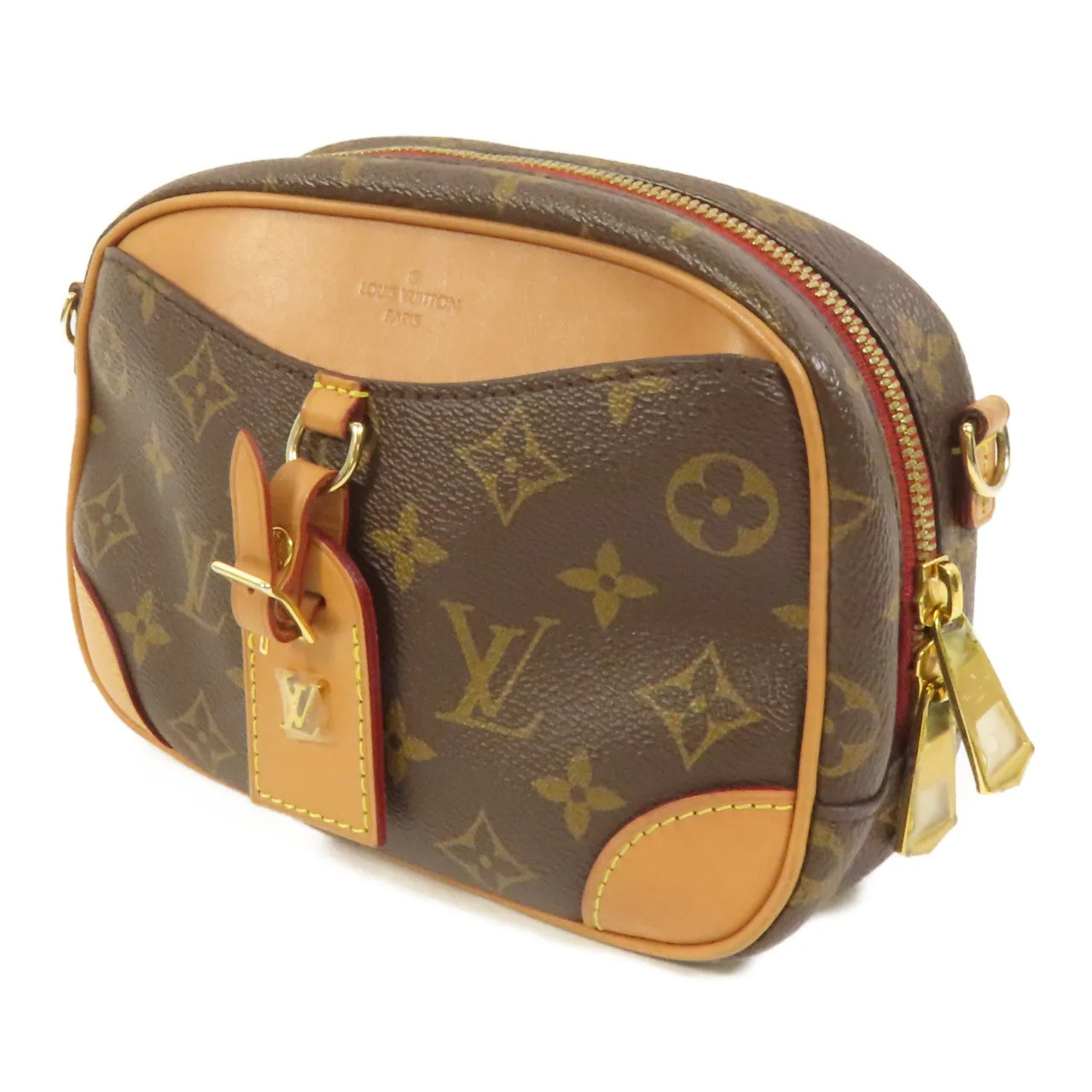LOUIS VUITTON Deauville M45528 肩背包 塗層帆布 棕色 / Brown 塗層帆布 中古品B - 縮圖 3