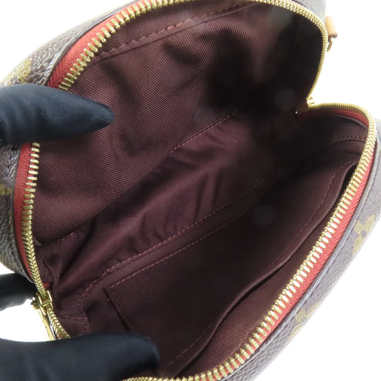 LOUIS VUITTON Deauville M45528 肩背包 塗層帆布 棕色 / Brown 塗層帆布 中古品B - 縮圖 6