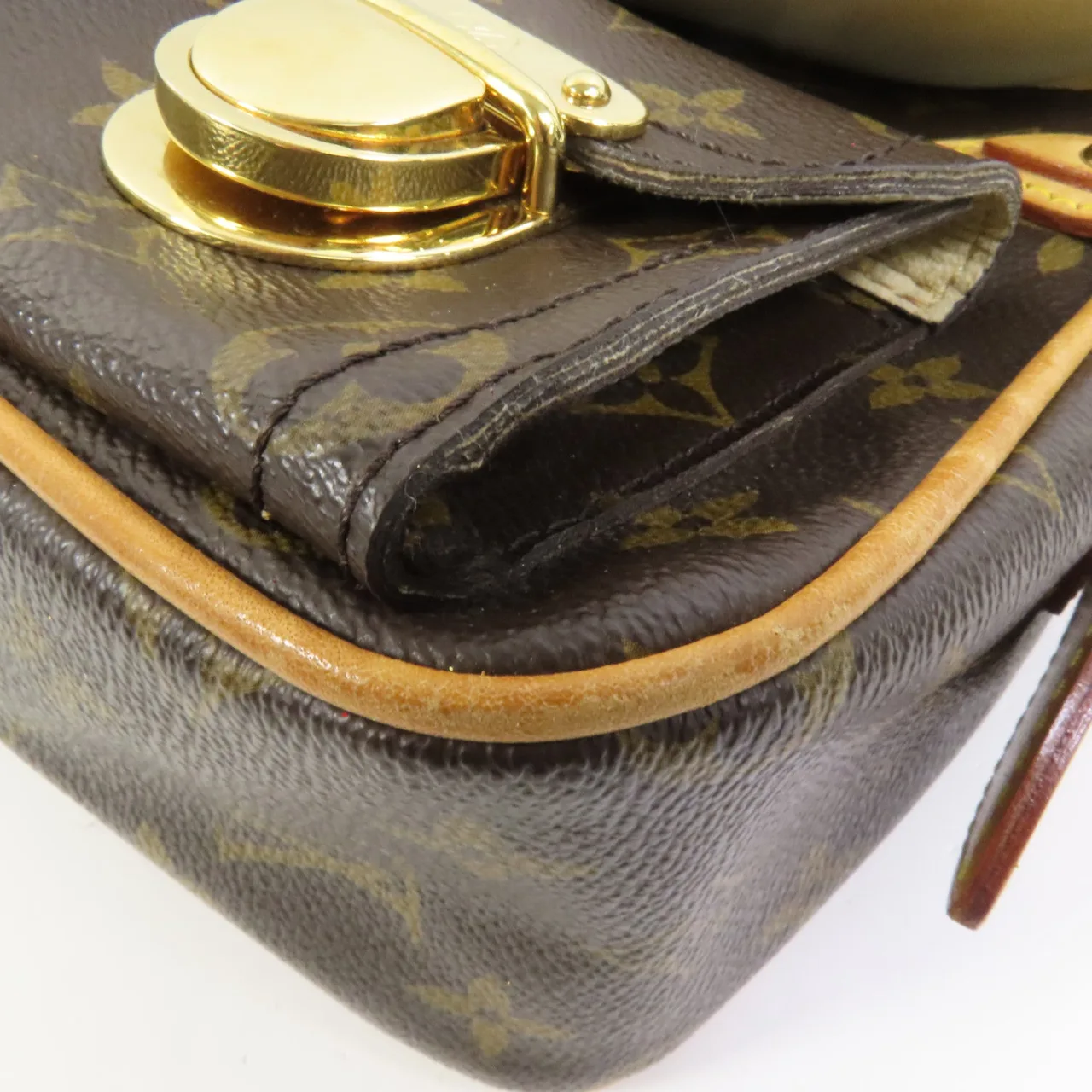 LOUIS VUITTON Hudson M40027 肩背包 塗層帆布 棕色 / Brown 塗層帆布 中古品B - 縮圖 12