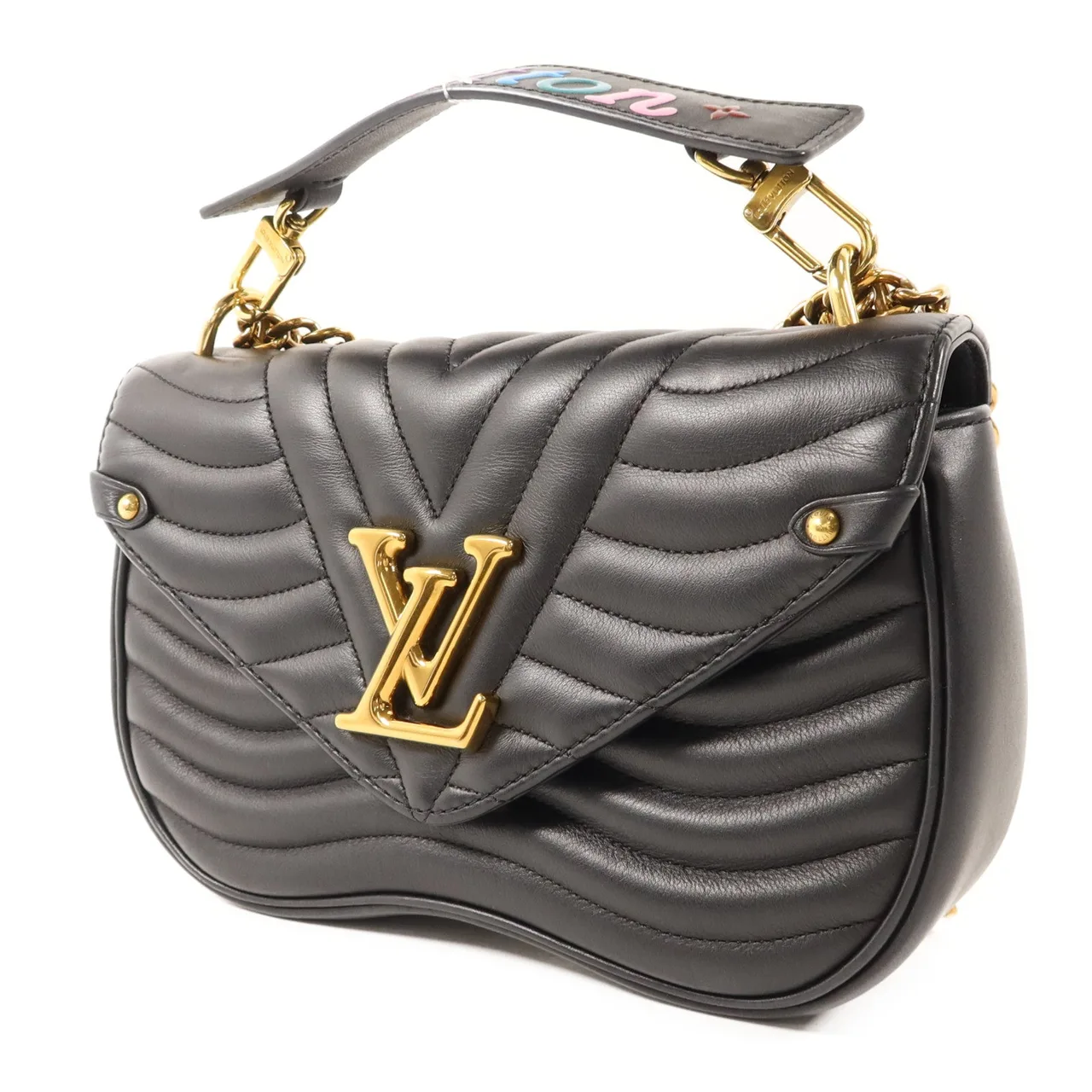 LOUIS VUITTON New Wave M51498 2-Way Bag Calfskin 黑色 Calfskin Rank A - Thumbnail 3
