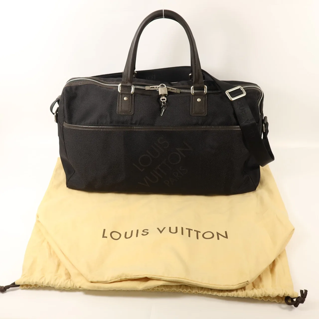 LOUIS VUITTON M93601 兩用包 帆布 黑色 / Black 帆布 中古品A - 縮圖 10
