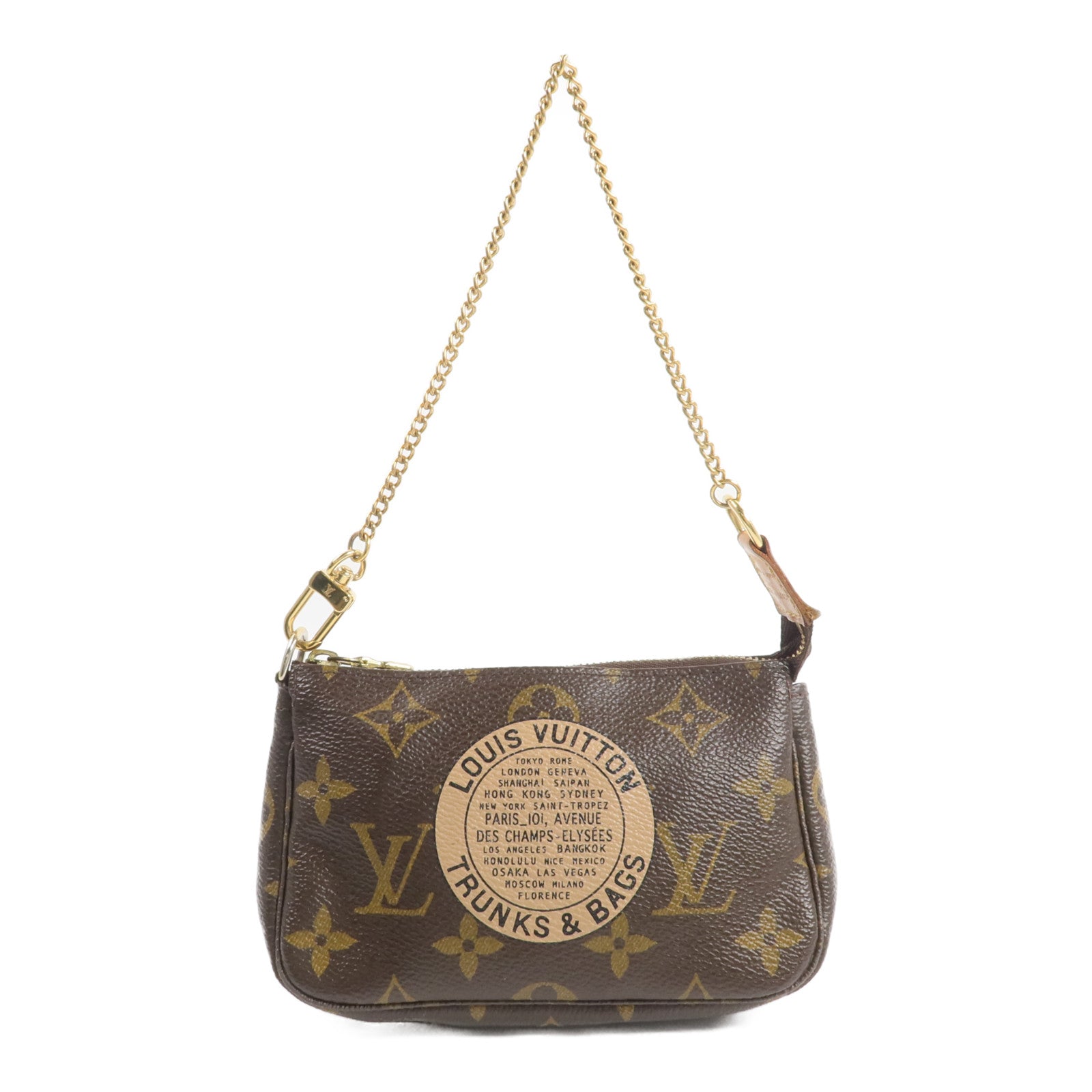 LOUIS VUITTON Pochette Accessoires M60153 Bag Coated Canvas
