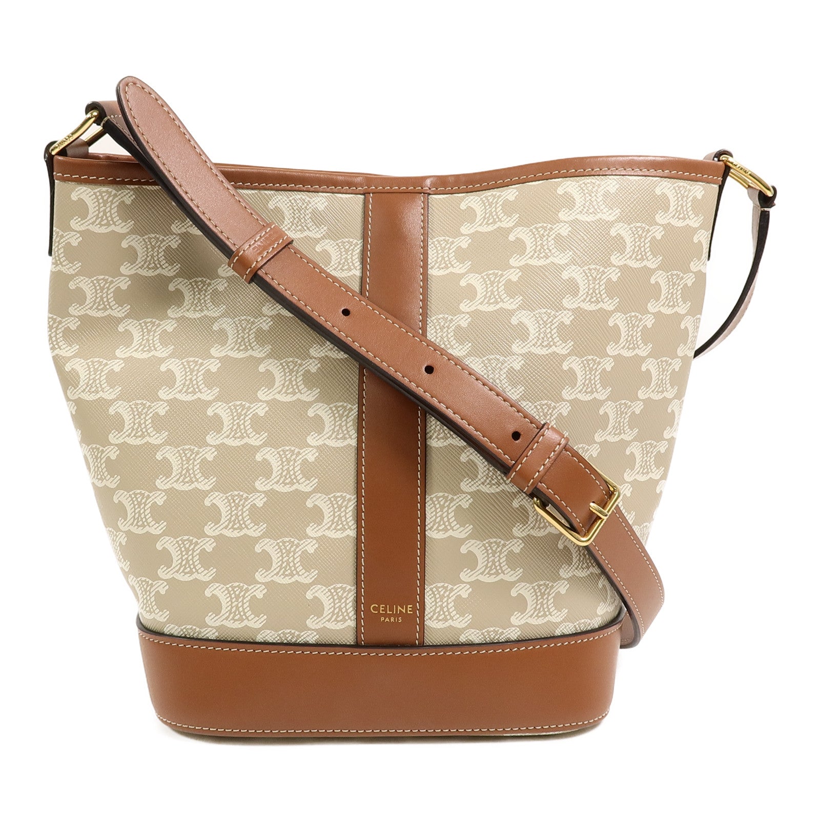 LOUIS VUITTON Bucket Shoulder Bag Coated Canvas