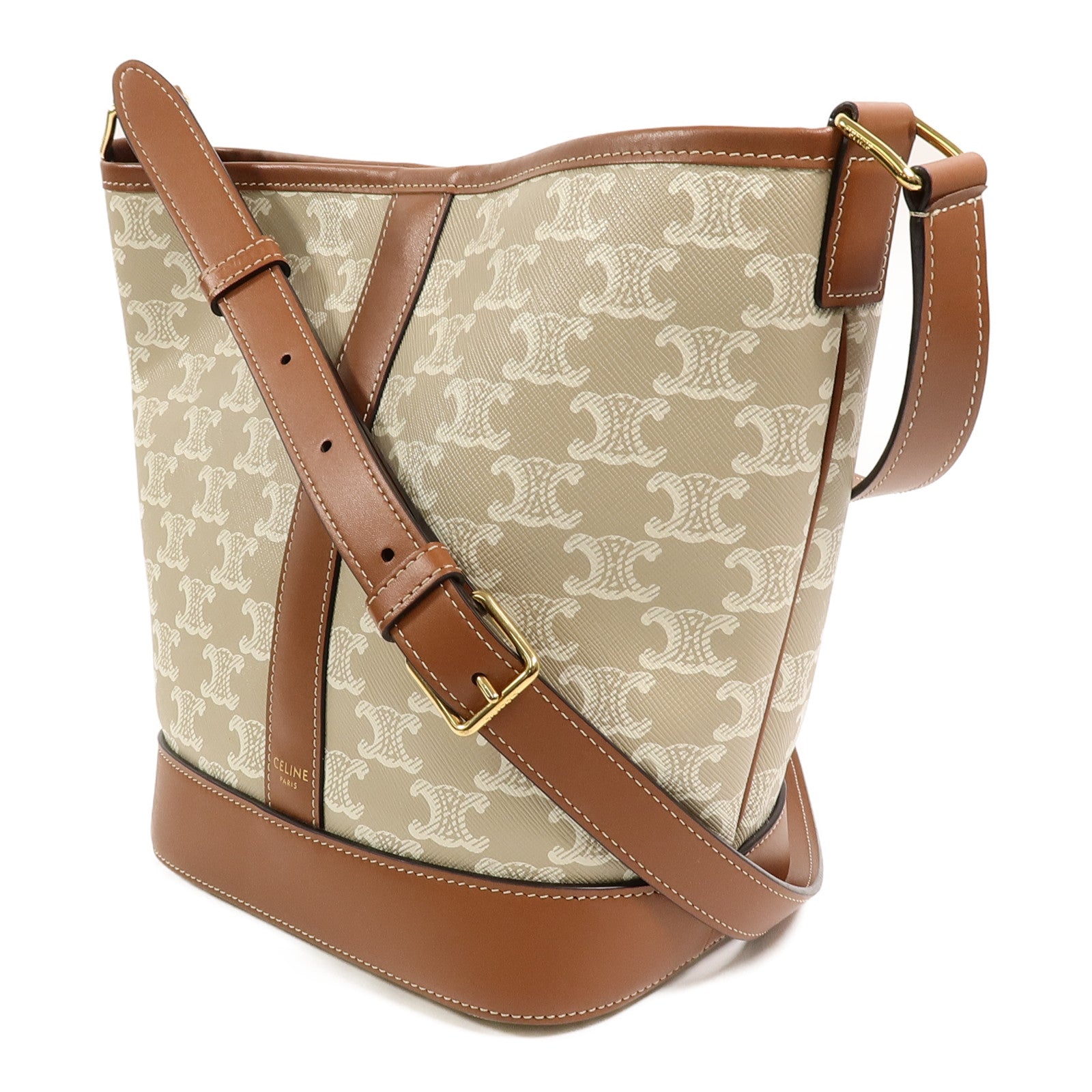 LOUIS VUITTON Bucket Shoulder Bag Coated Canvas 3