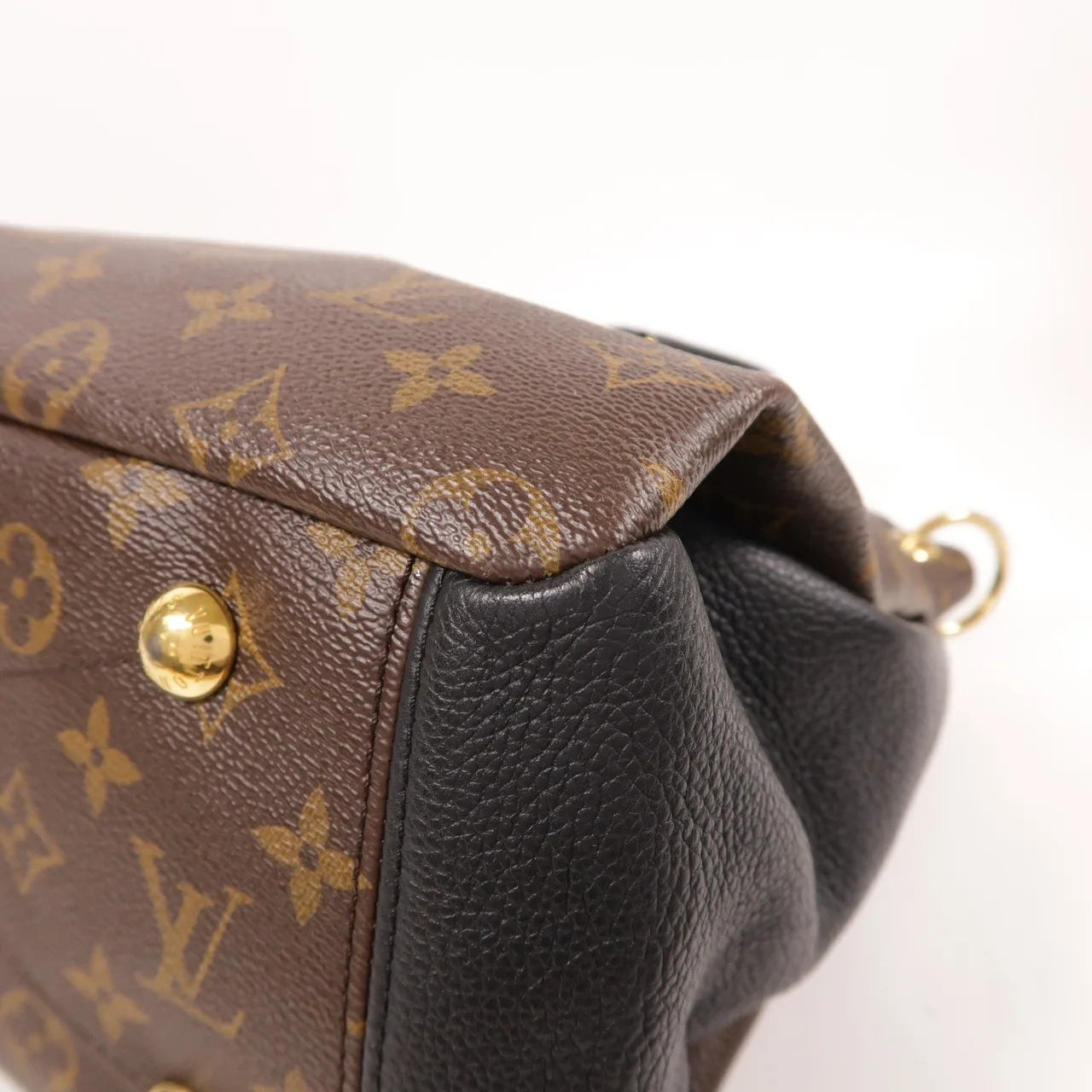 LOUIS VUITTON Pallas M40908 兩用包 塗層帆布 棕色 / 黑色 / Black 塗層帆布 中古品C - 縮圖 5
