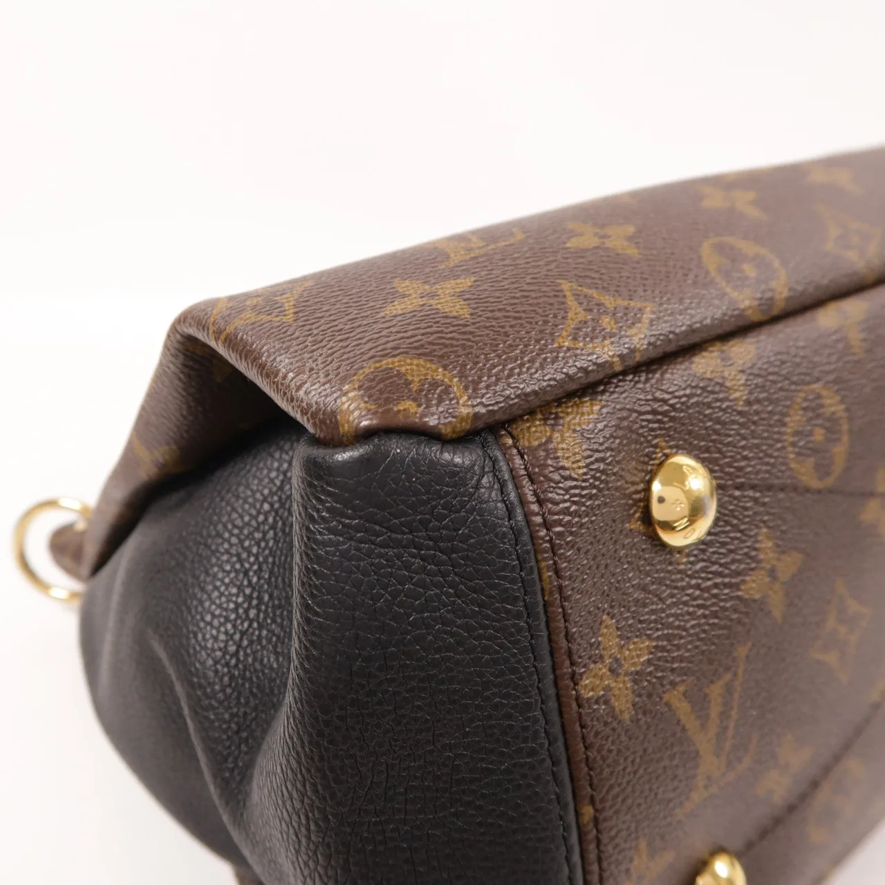 LOUIS VUITTON Pallas M40908 兩用包 塗層帆布 棕色 / 黑色 / Black 塗層帆布 中古品C - 縮圖 6