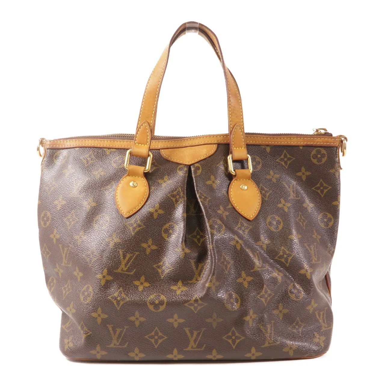 LOUIS VUITTON Palermo M40145 兩用包 塗層帆布 棕色 / Brown 塗層帆布 中古品B - 縮圖 2