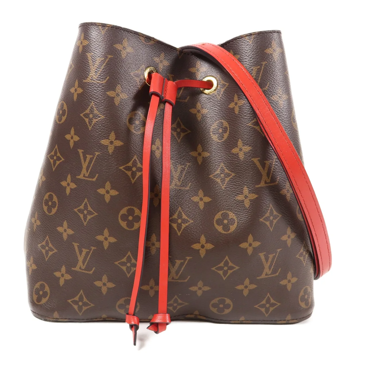 LOUIS VUITTON NeoNoe M44021 肩背包 塗層帆布 紅色 / Red