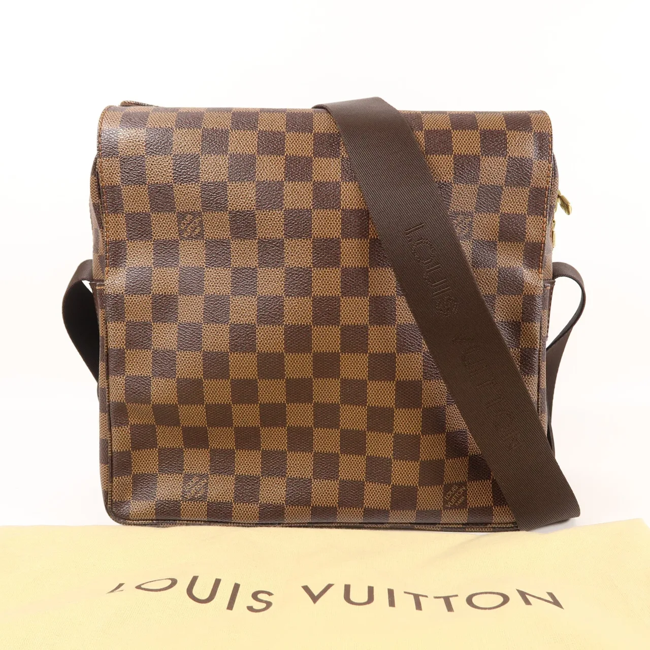 LOUIS VUITTON Naviglio N45255 肩背包 塗層帆布 棕色 / Brown 塗層帆布 中古品A - 縮圖 16