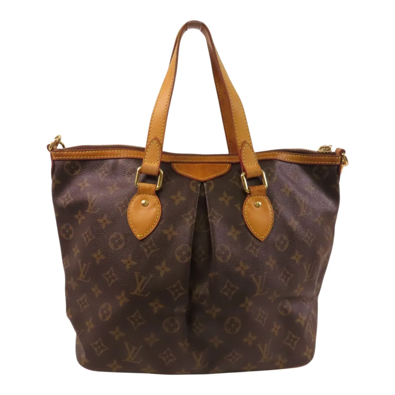 LOUIS VUITTON Palermo M40145 兩用包 塗層帆布 棕色 / Brown 塗層帆布 中古品B - 縮圖 2