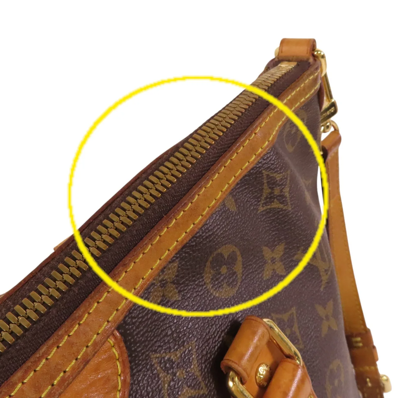 LOUIS VUITTON Palermo M40145 兩用包 塗層帆布 棕色 / Brown 塗層帆布 中古品B - 縮圖 16