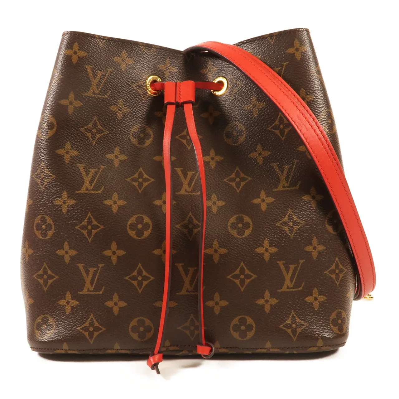LOUIS VUITTON NeoNoe M44021 肩背包 塗層帆布 紅色 / Red