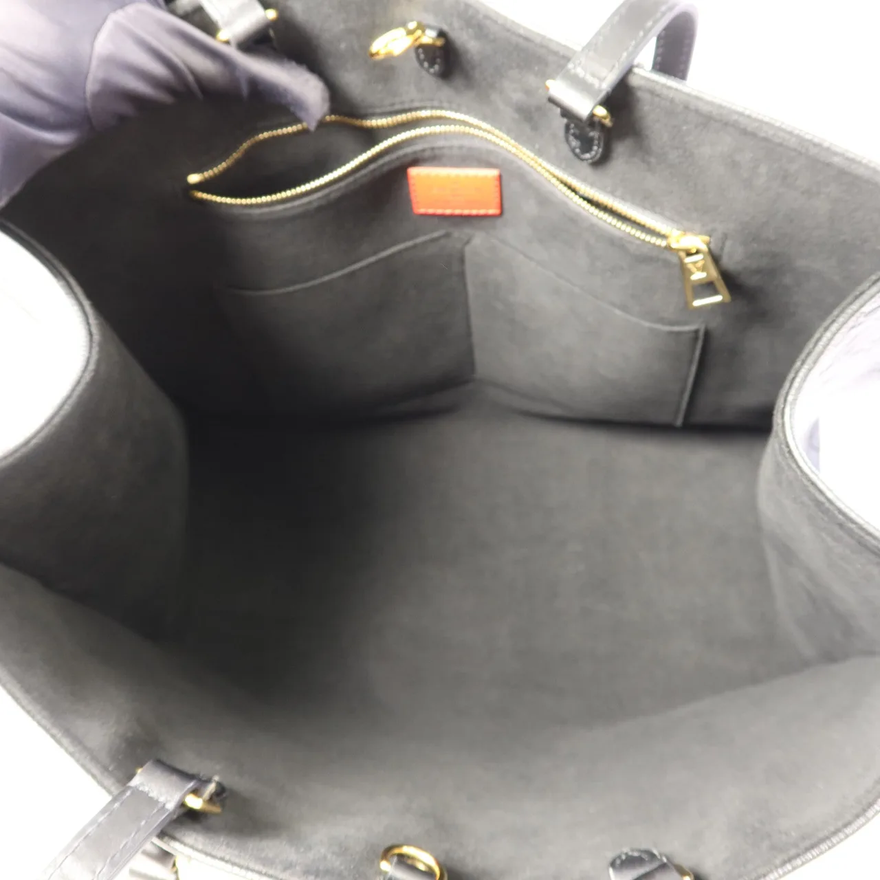 LOUIS VUITTON OnTheGo M45373 兩用包 牛皮 黑色 / Black 牛皮 中古品B - 縮圖 5