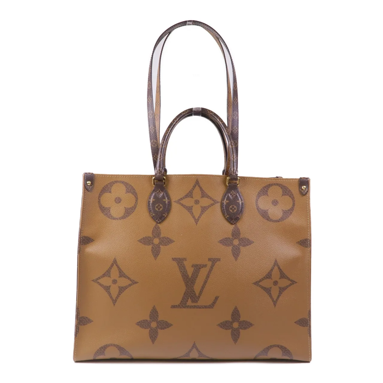 LOUIS VUITTON OnTheGo M45320 兩用包 塗層帆布 棕色 塗層帆布 中古品B - 縮圖 2