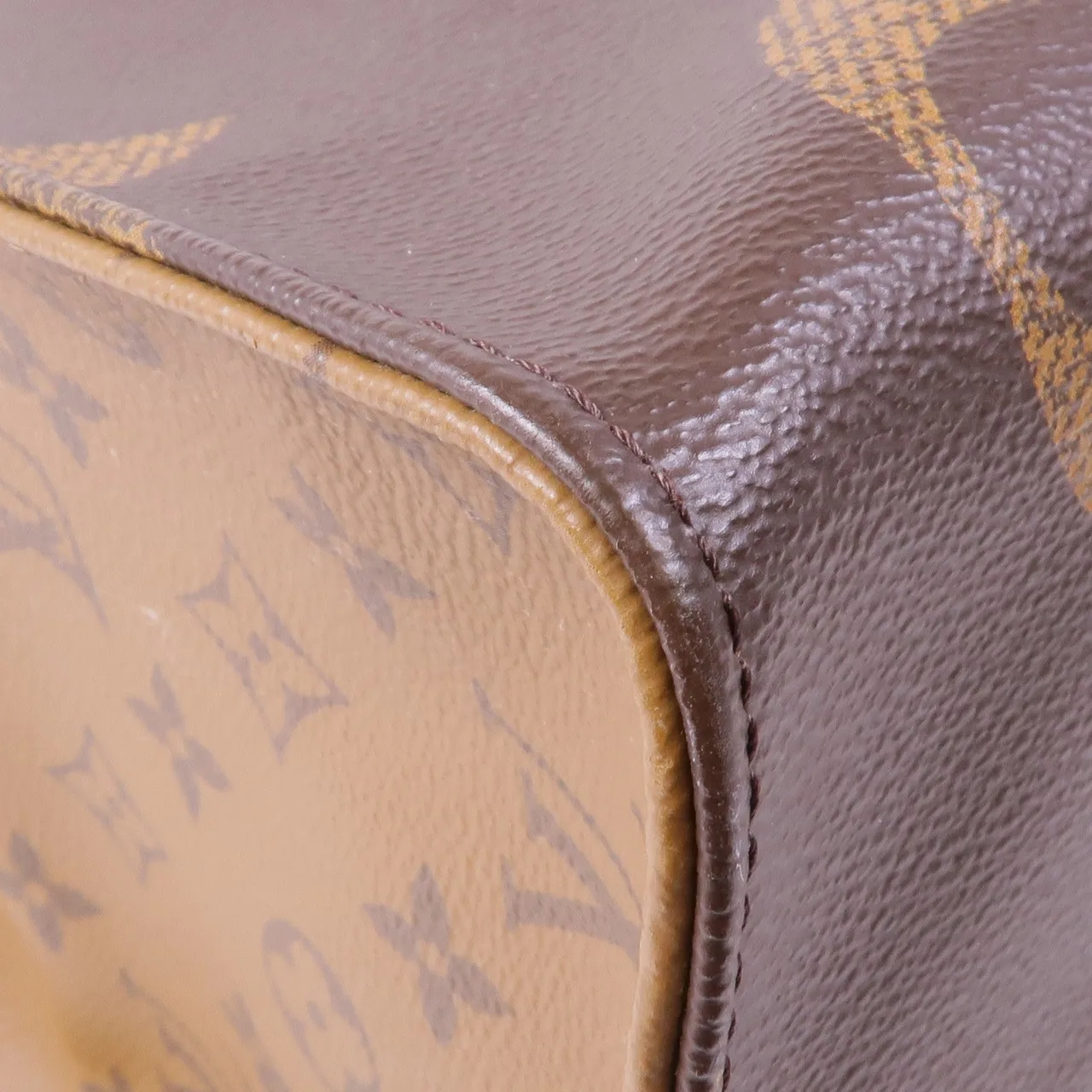 LOUIS VUITTON OnTheGo M45320 兩用包 塗層帆布 棕色 塗層帆布 中古品B - 縮圖 8