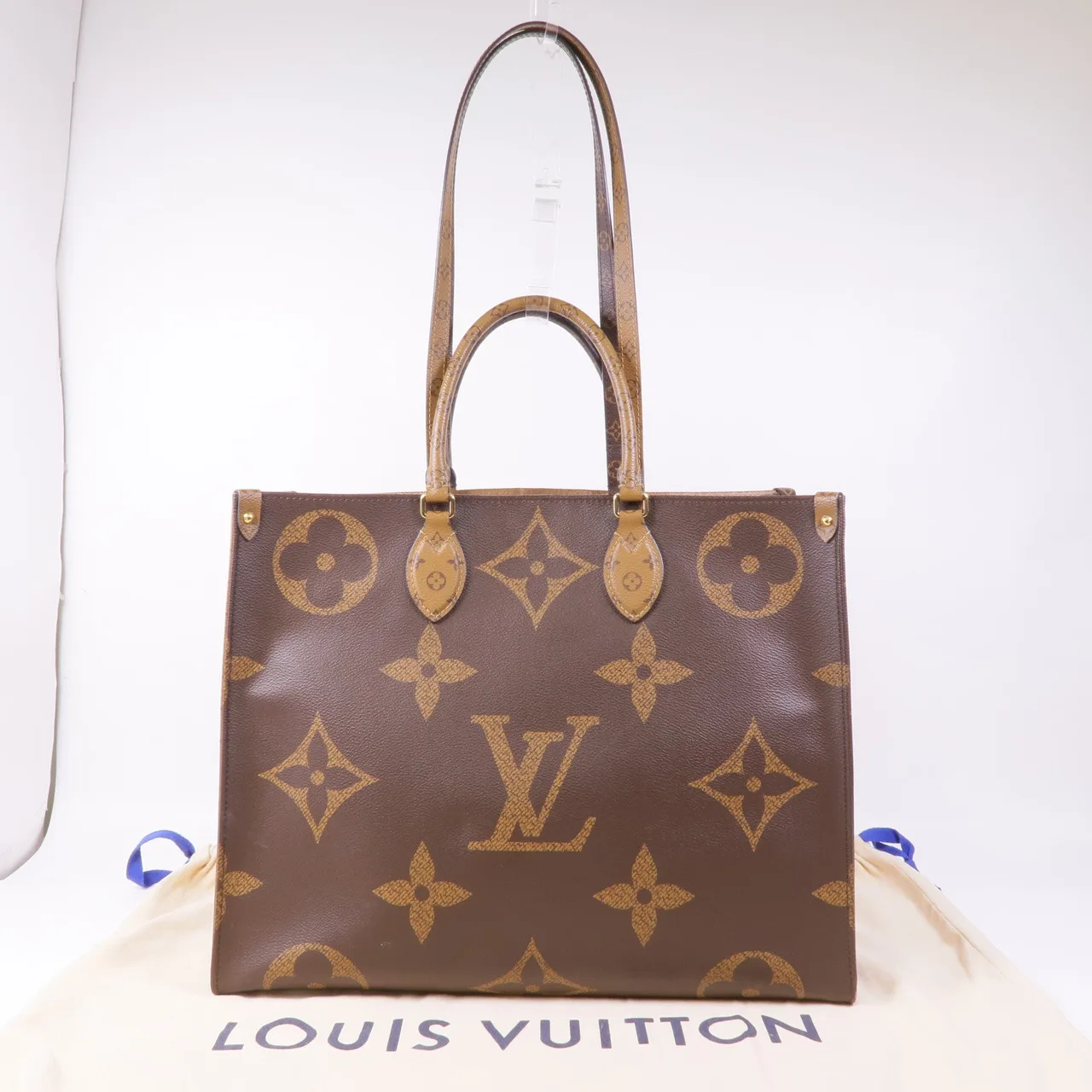 LOUIS VUITTON OnTheGo M45320 兩用包 塗層帆布 棕色 塗層帆布 中古品B - 縮圖 11