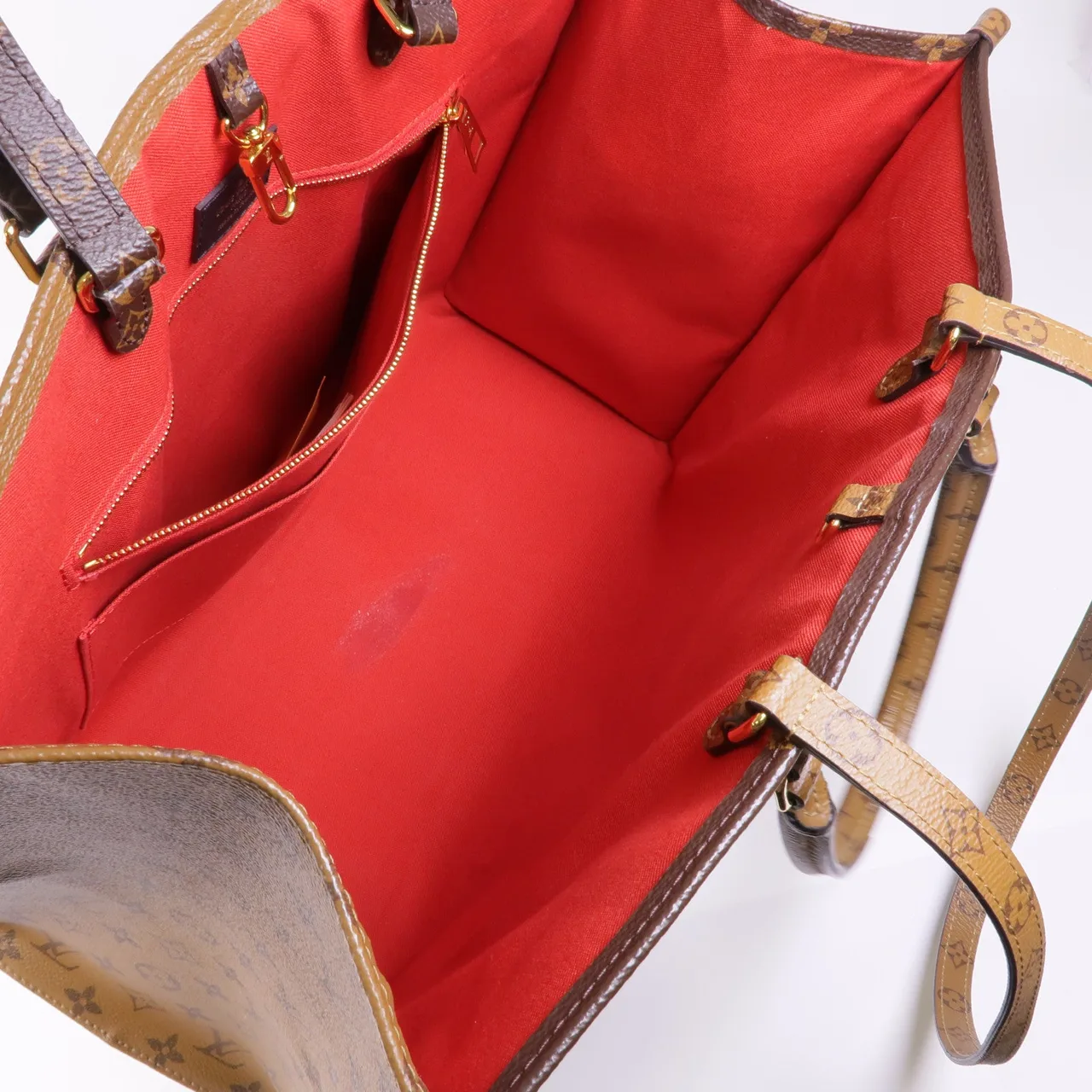 LOUIS VUITTON OnTheGo M45320 兩用包 塗層帆布 棕色 塗層帆布 中古品B - 縮圖 12