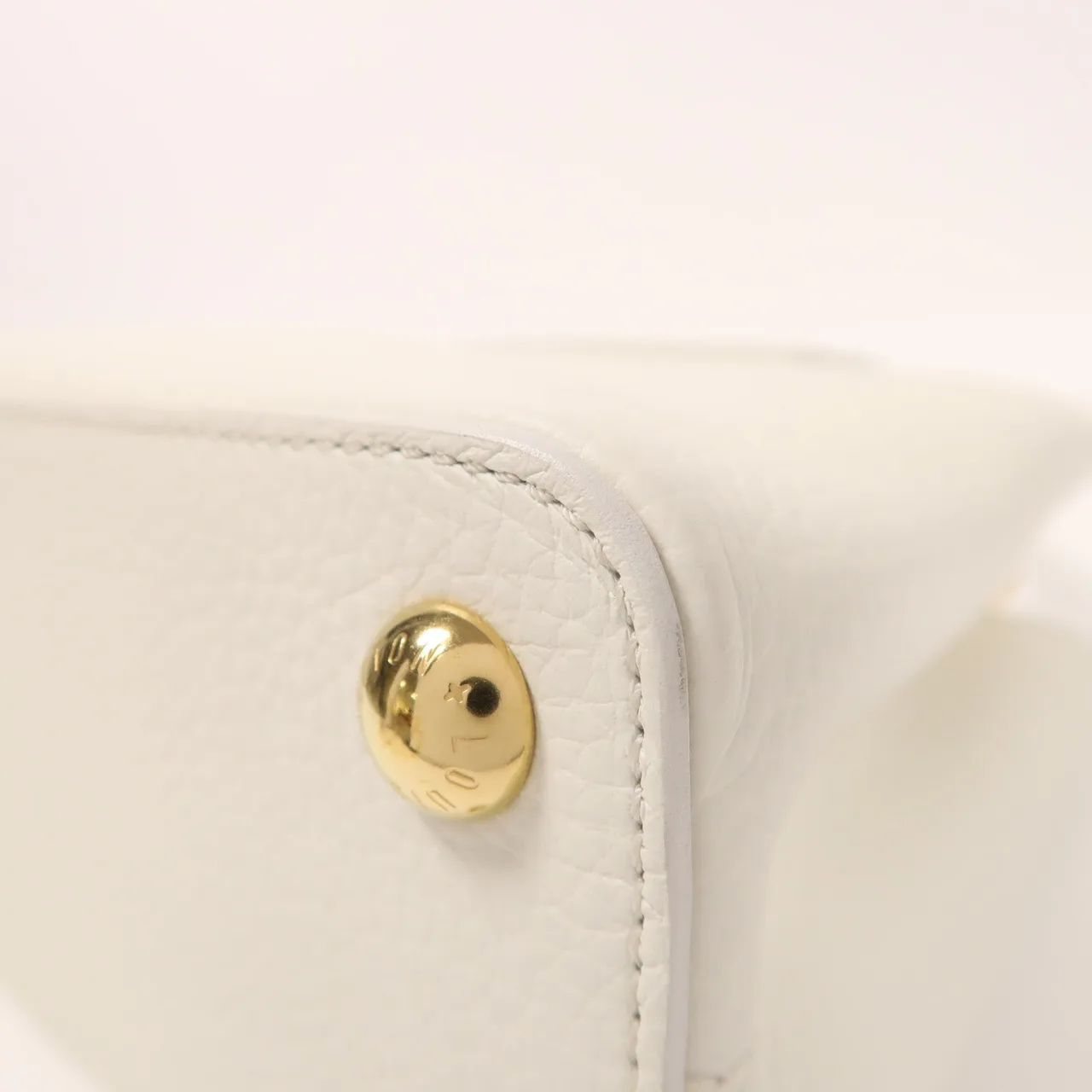 LOUIS VUITTON Capucines M23064 兩用包 牛皮 棕色 / White 牛皮 中古品A - 縮圖 12