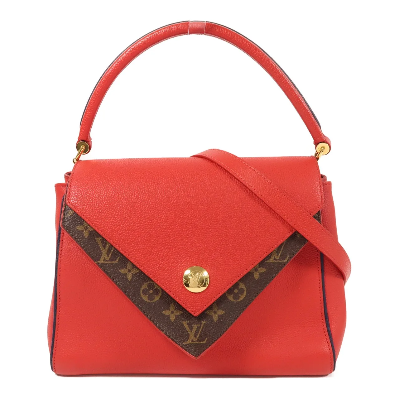 LOUIS VUITTON M54624 兩用包 塗層帆布 棕色 / 紅色 / Red/Browm
