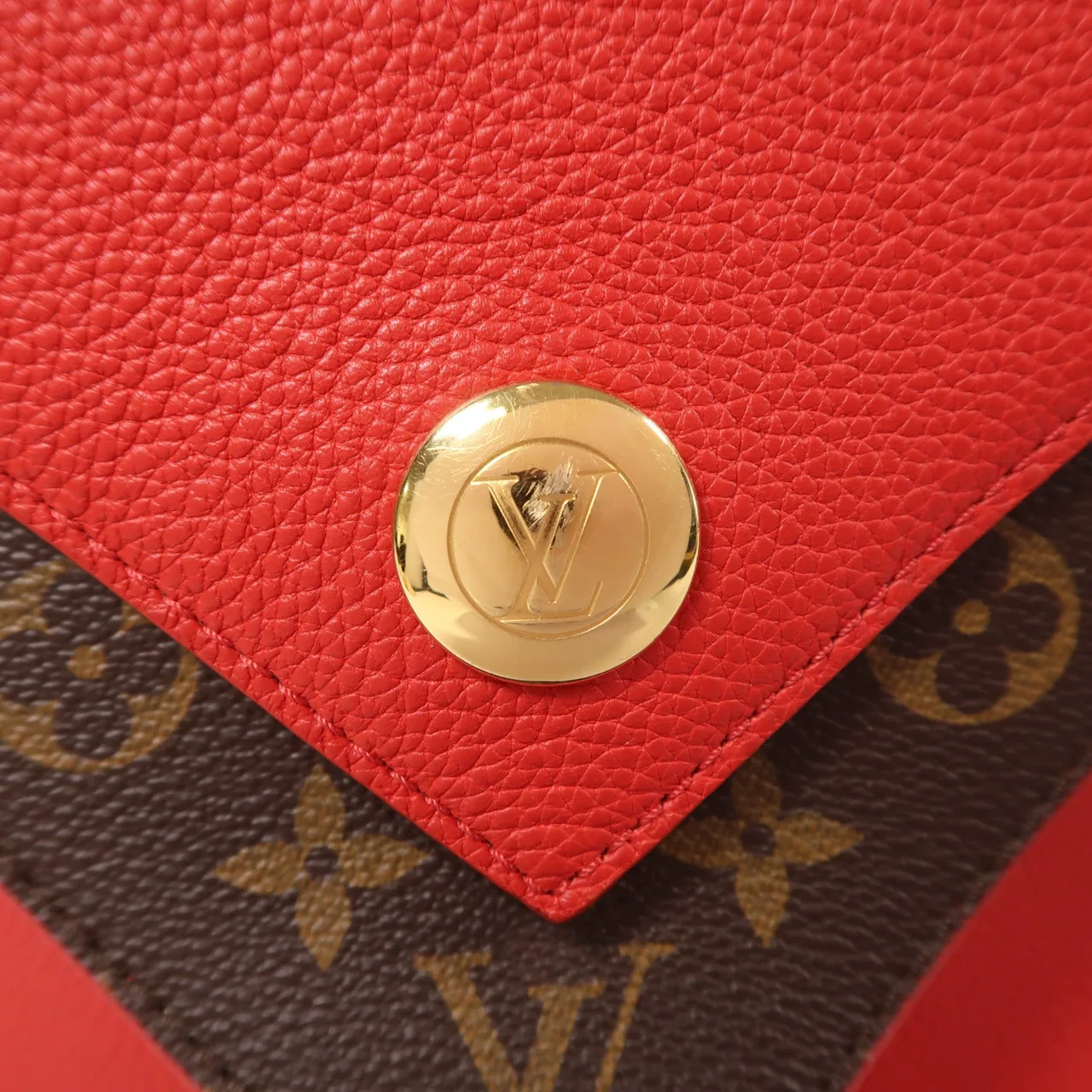 LOUIS VUITTON M54624 兩用包 塗層帆布 棕色 / 紅色 / Red/Browm 塗層帆布 中古品B - 縮圖 14