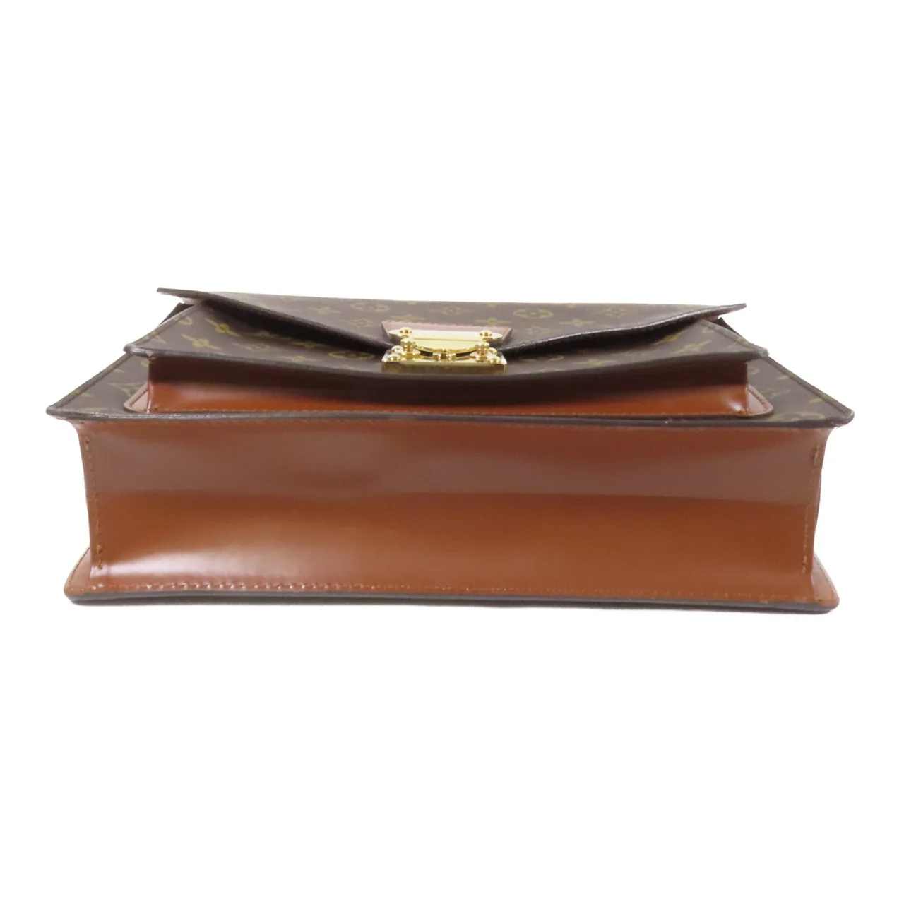 LOUIS VUITTON Monceau M51187 兩用包 塗層帆布 棕色 塗層帆布 中古品B - 縮圖 4