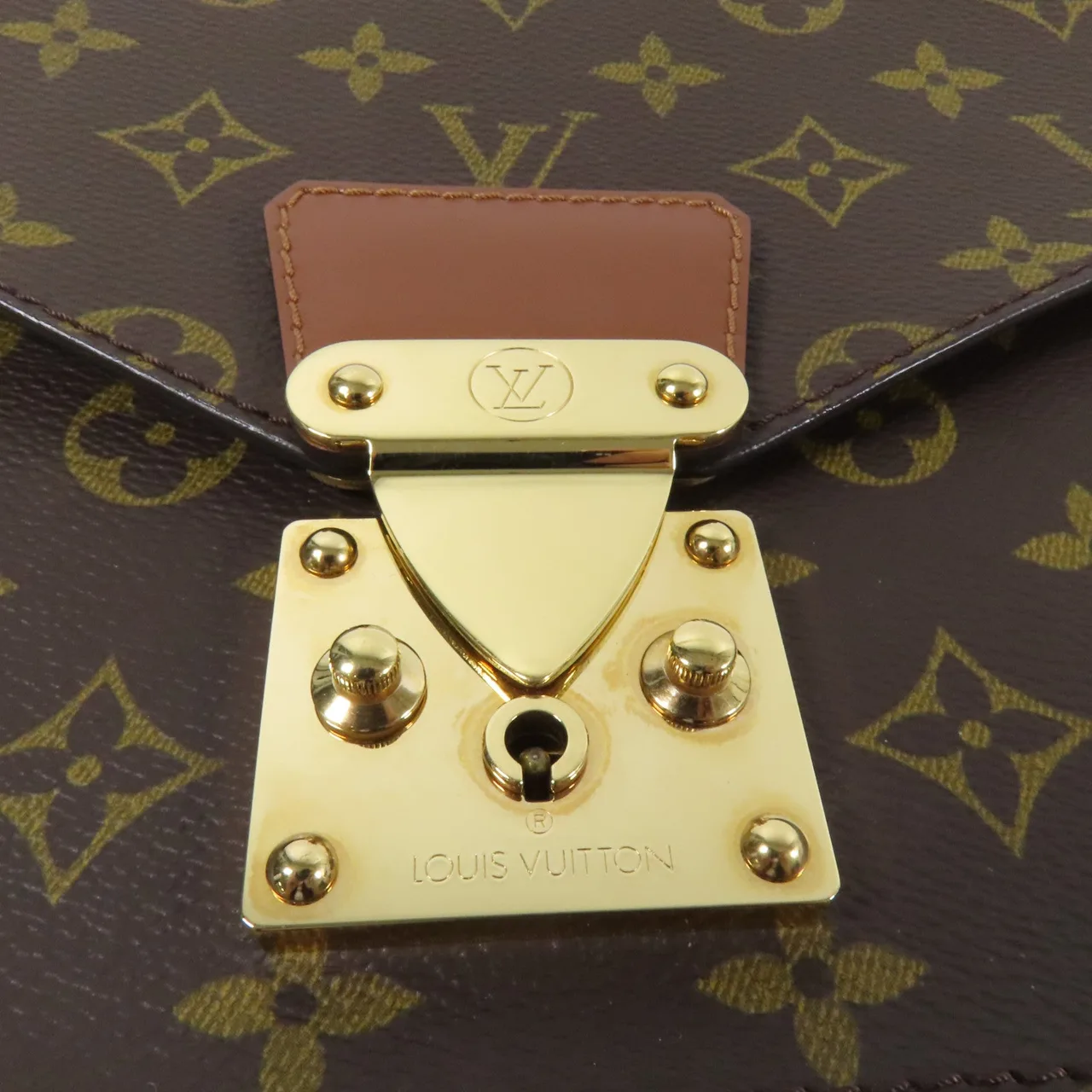 LOUIS VUITTON Monceau M51187 兩用包 塗層帆布 棕色 塗層帆布 中古品B - 縮圖 10