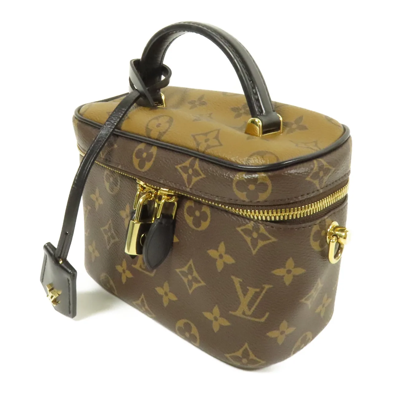 LOUIS VUITTON Vanity M45165 兩用包 塗層帆布 棕色 / Brown 塗層帆布 中古品A - 縮圖 3