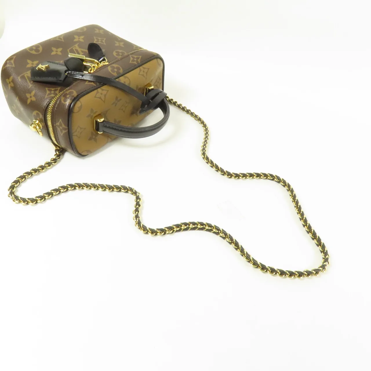 LOUIS VUITTON Vanity M45165 兩用包 塗層帆布 棕色 / Brown 塗層帆布 中古品A - 縮圖 6