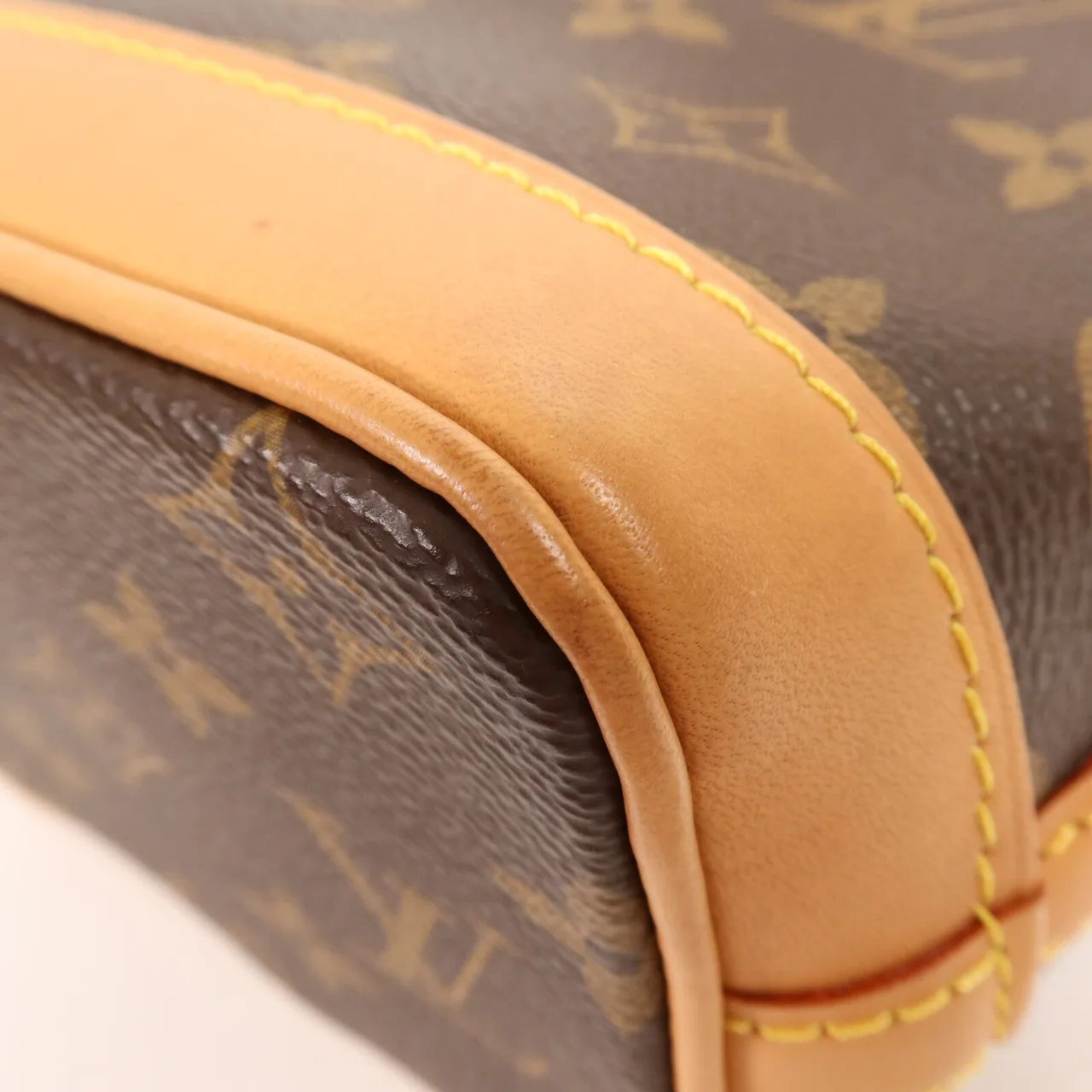 LOUIS VUITTON Nano Noe M81266 兩用包 塗層帆布 棕色 / Brown 塗層帆布 中古品A - 縮圖 9