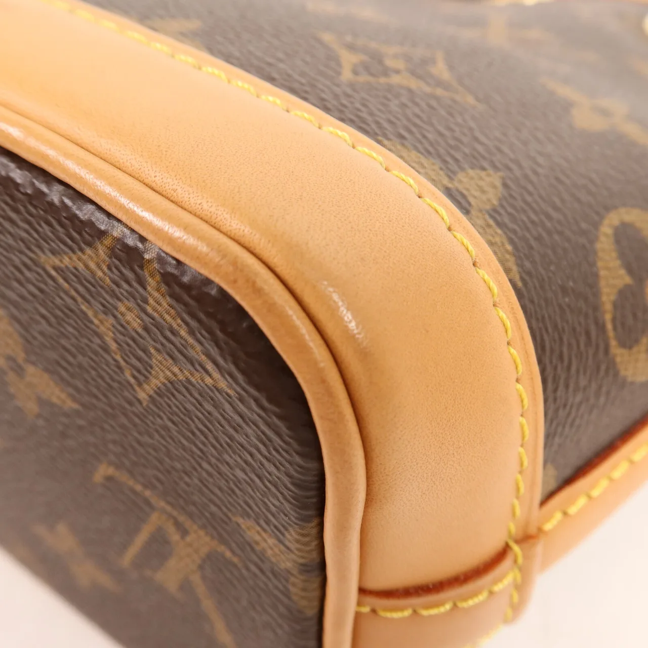 LOUIS VUITTON Nano Noe M81266 兩用包 塗層帆布 棕色 / Brown 塗層帆布 中古品A - 縮圖 11