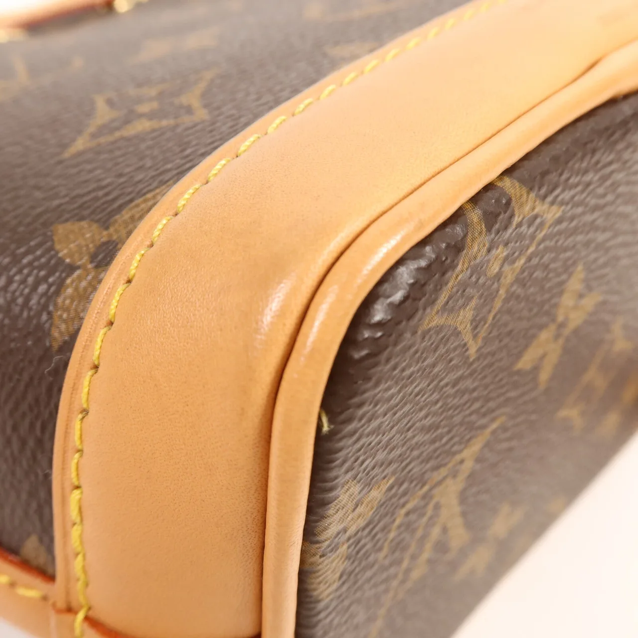 LOUIS VUITTON Nano Noe M81266 兩用包 塗層帆布 棕色 / Brown 塗層帆布 中古品A - 縮圖 12