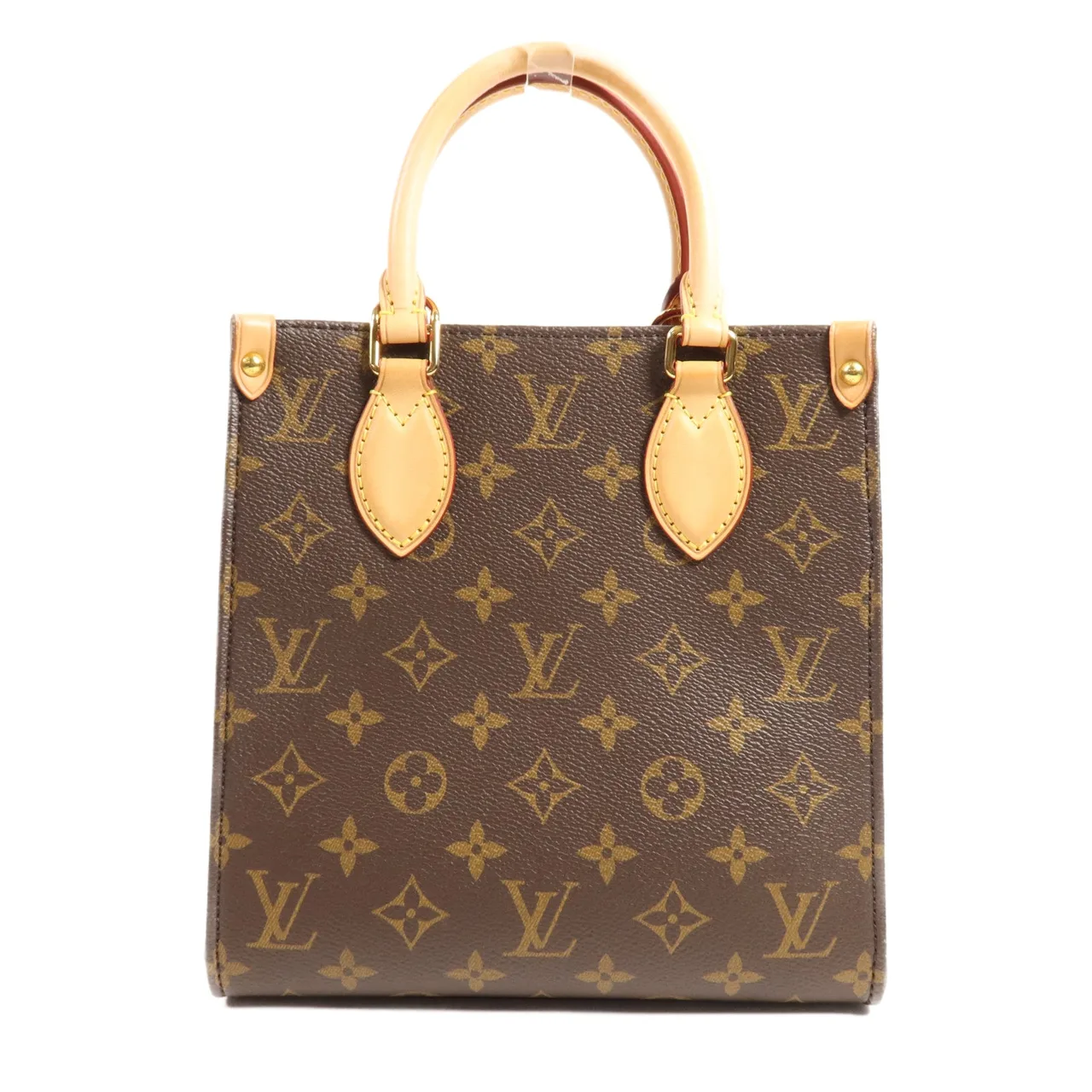 LOUIS VUITTON Sac Plat M46265 兩用包 塗層帆布 棕色 塗層帆布 中古品A - 縮圖 2