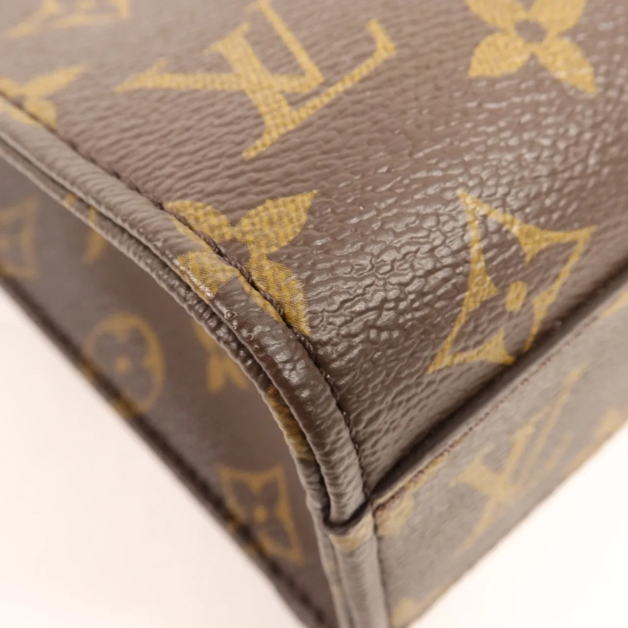 LOUIS VUITTON Sac Plat M46265 兩用包 塗層帆布 棕色 塗層帆布 中古品A - 縮圖 7