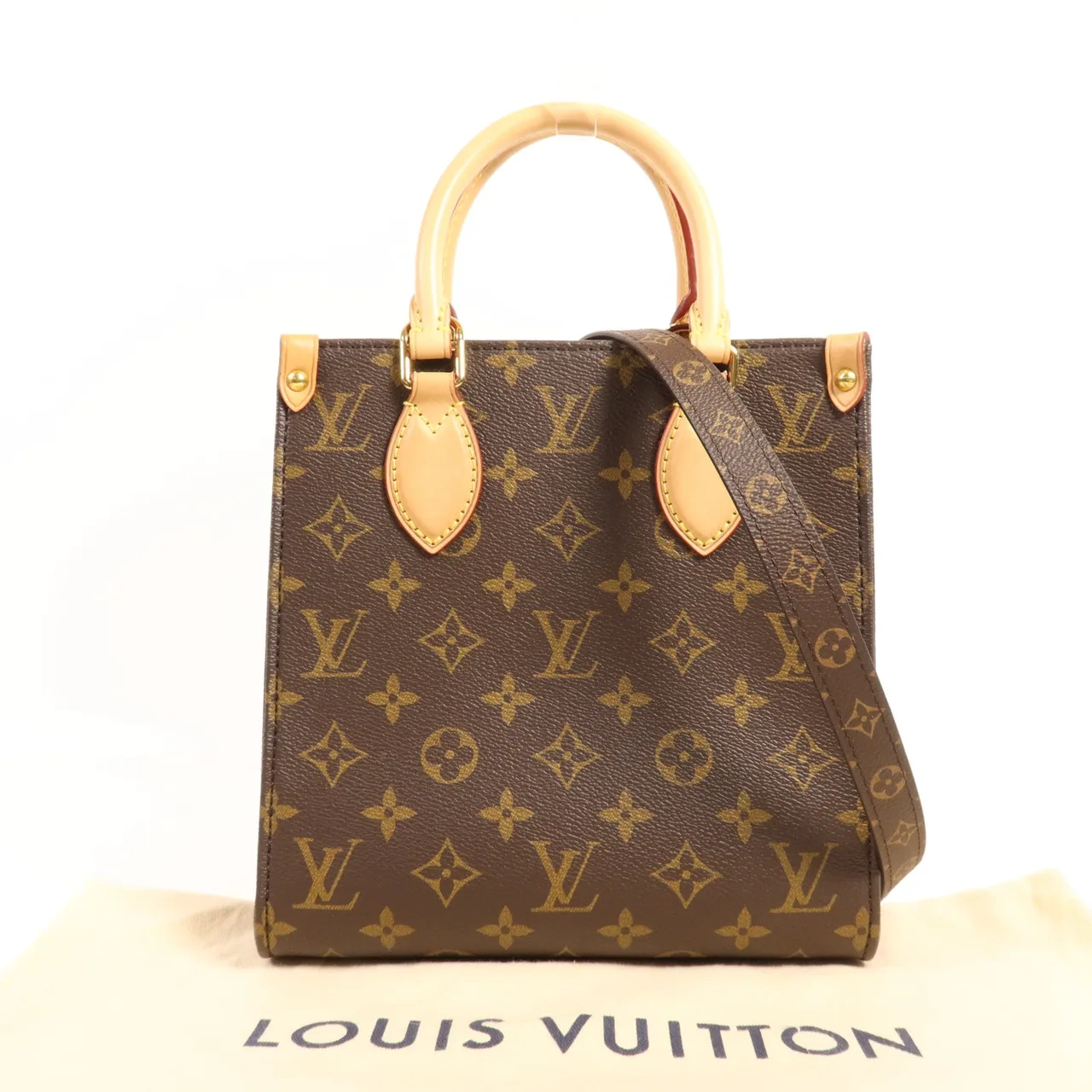 LOUIS VUITTON Sac Plat M46265 兩用包 塗層帆布 棕色 塗層帆布 中古品A - 縮圖 12