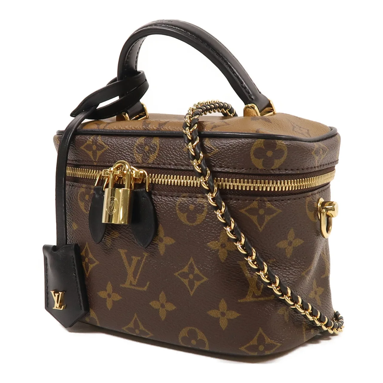LOUIS VUITTON Vanity M45165 兩用包 塗層帆布 棕色 / Brown 塗層帆布 中古品B - 縮圖 3