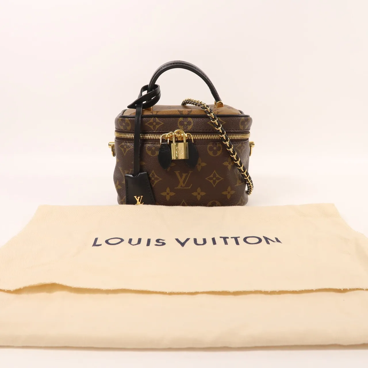 LOUIS VUITTON Vanity M45165 兩用包 塗層帆布 棕色 / Brown 塗層帆布 中古品B - 縮圖 9