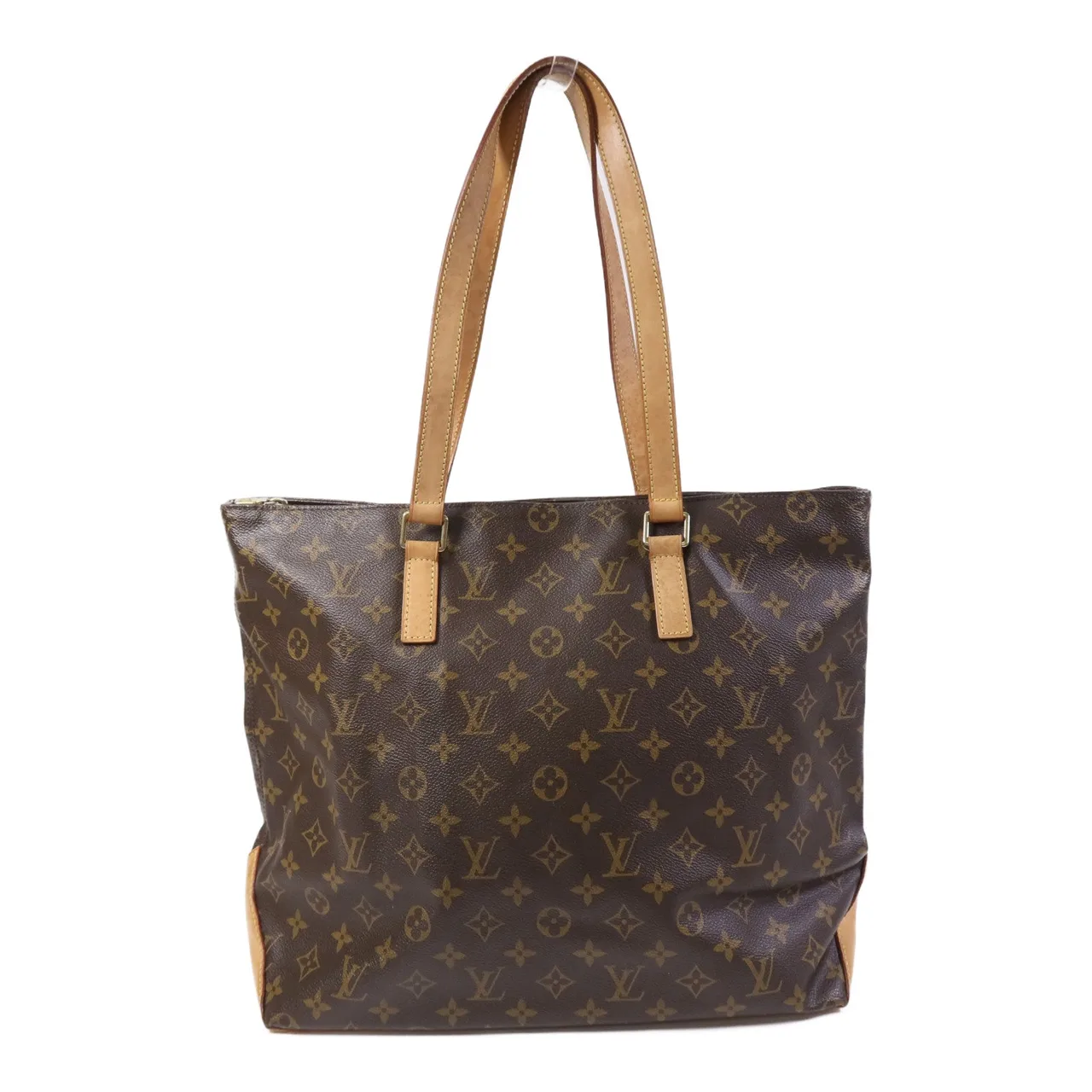 LOUIS VUITTON Cabas Mezzo M51151 Shoulder Bag Coated Canvas 棕色