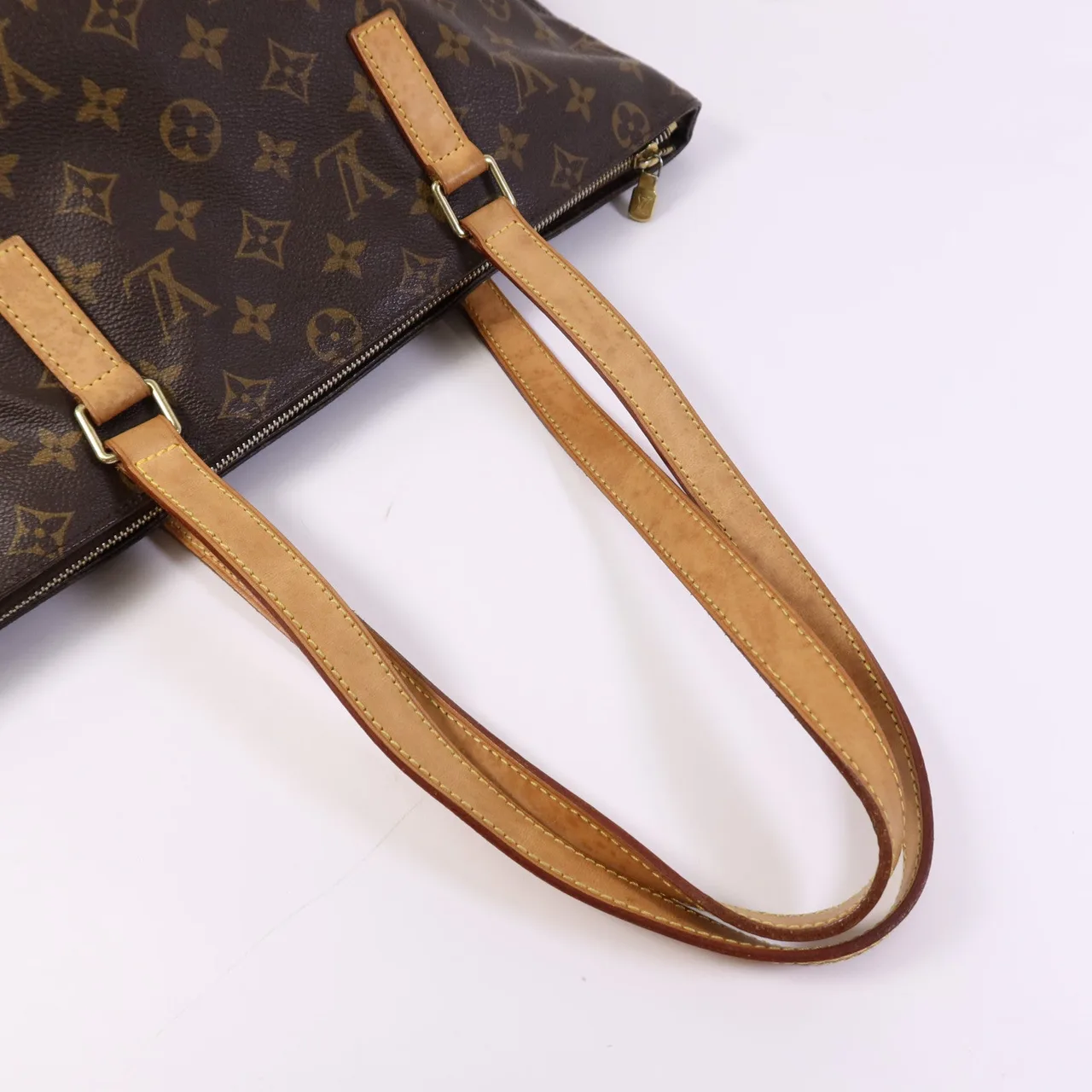 LOUIS VUITTON Cabas Mezzo M51151 Shoulder Bag Coated Canvas 棕色 Coated Canvas Rank B - Thumbnail 9